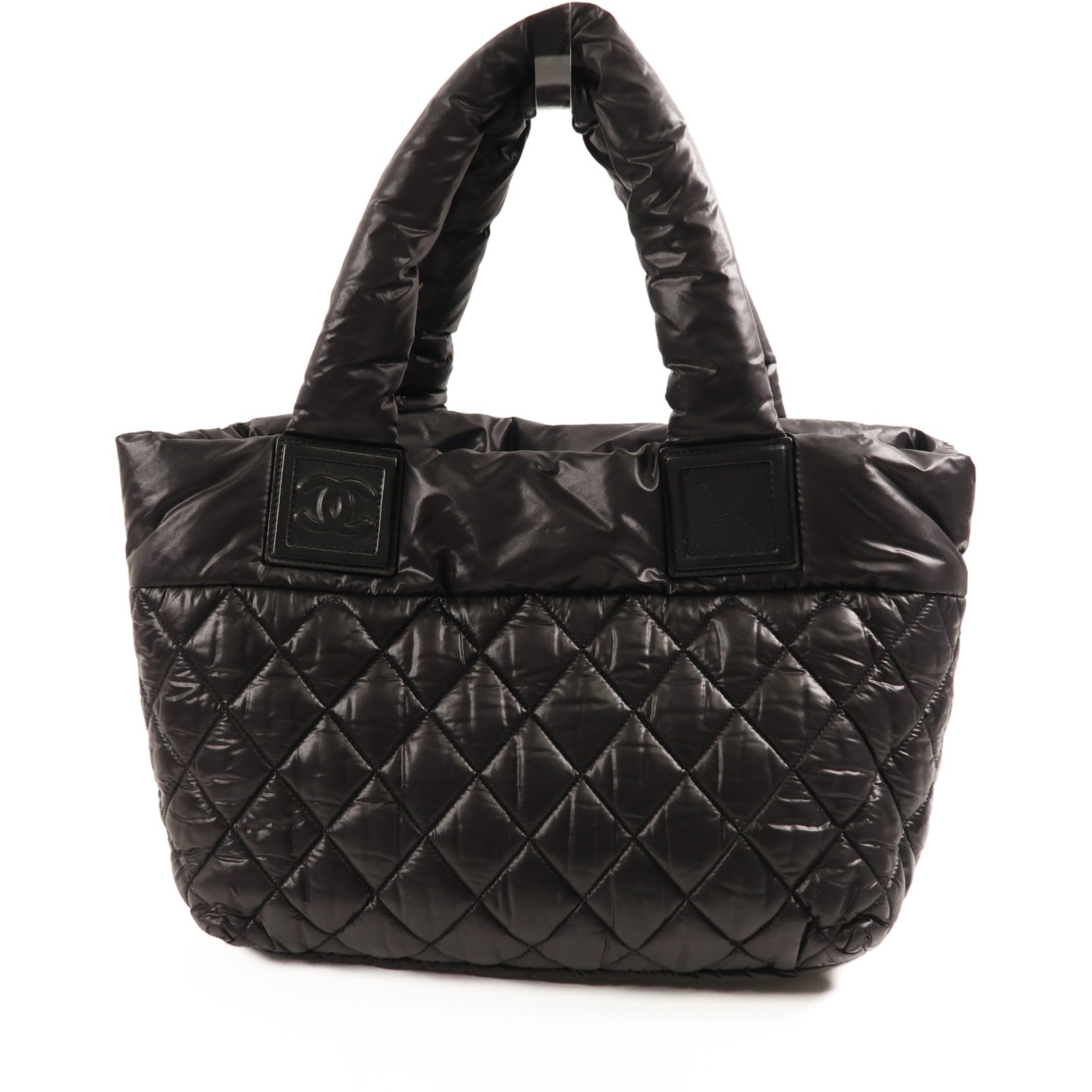 CHANEL 尼龍Coco Cocoon銀扣手挽袋