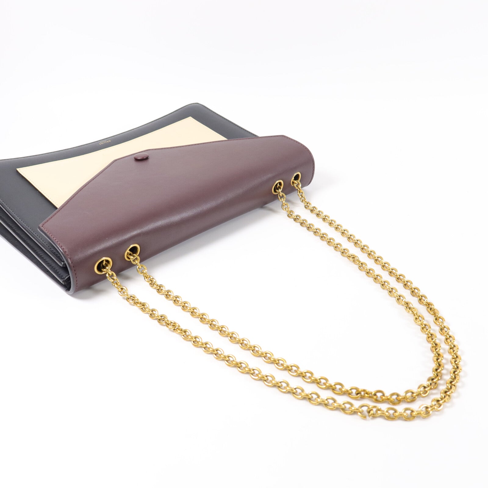 CELINE 牛皮皮革Pocket Envelope WOC鏈帶肩背袋