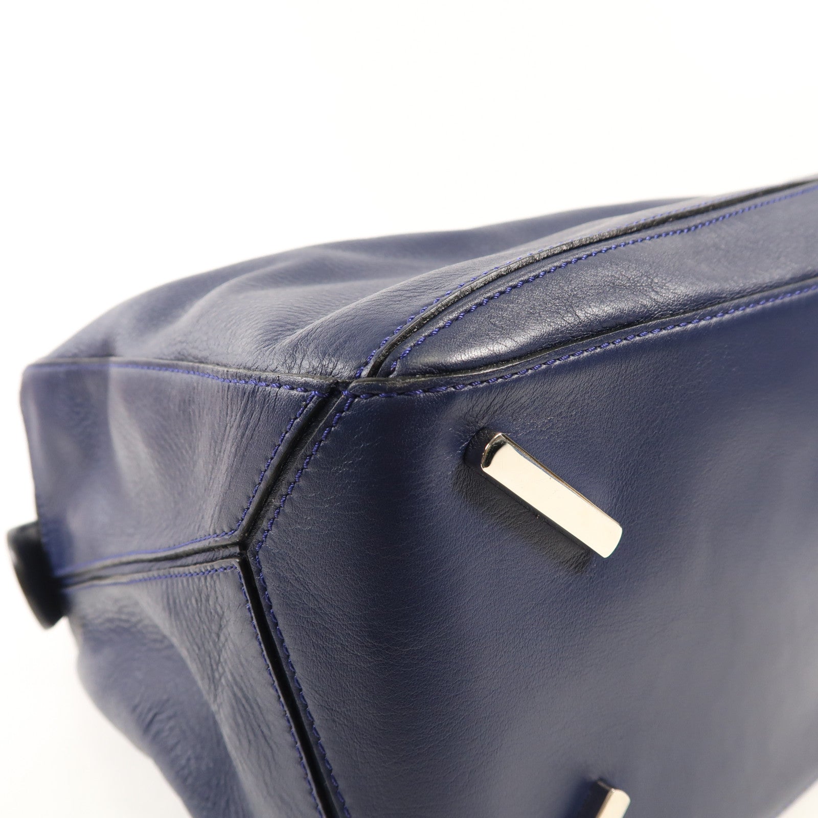 LOEWE 牛皮皮革Puzzle Large銀扣手挽肩背兩用袋