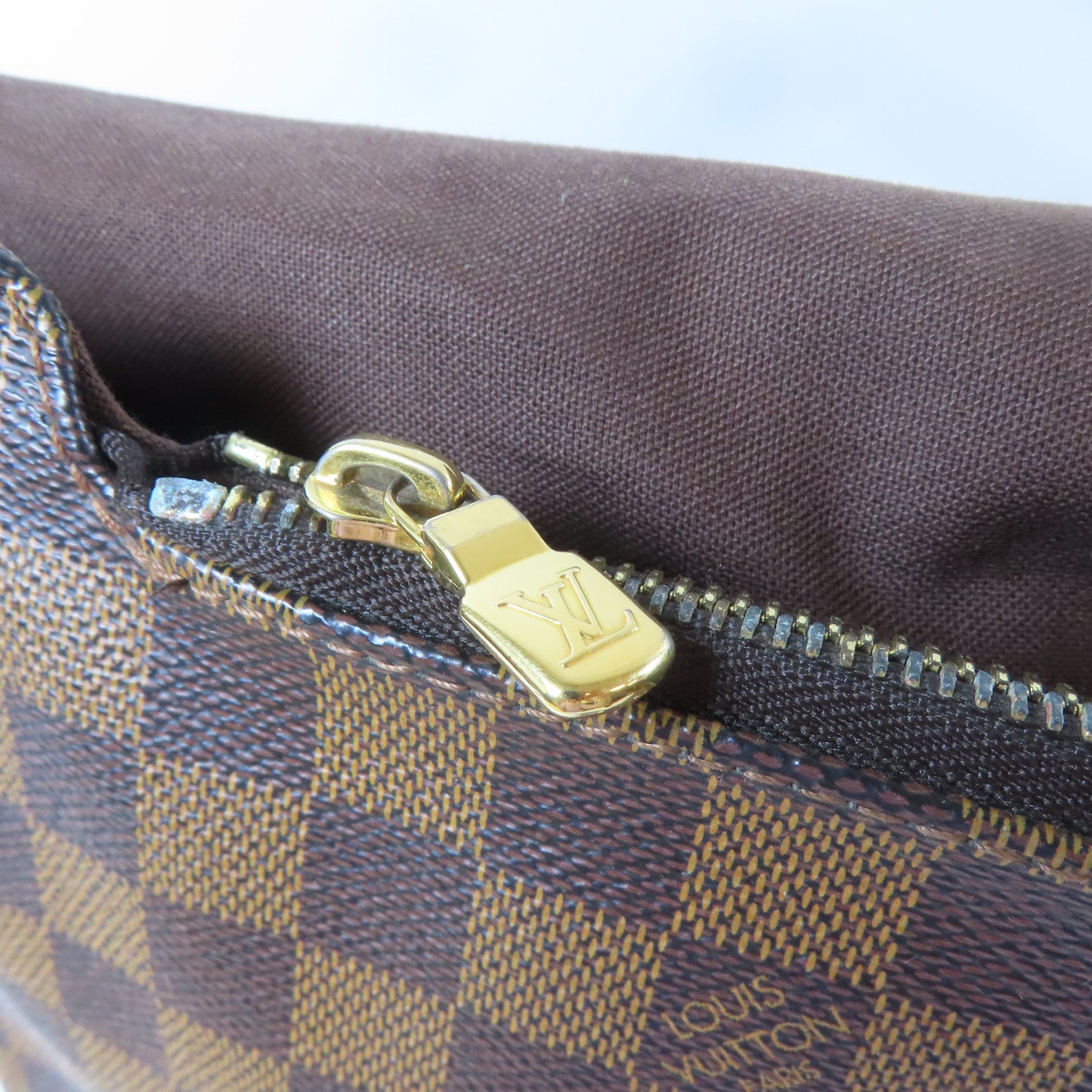 LOUIS VUITTON 【激減優惠】Damier Brooklyn GM金扣肩背袋啡色
