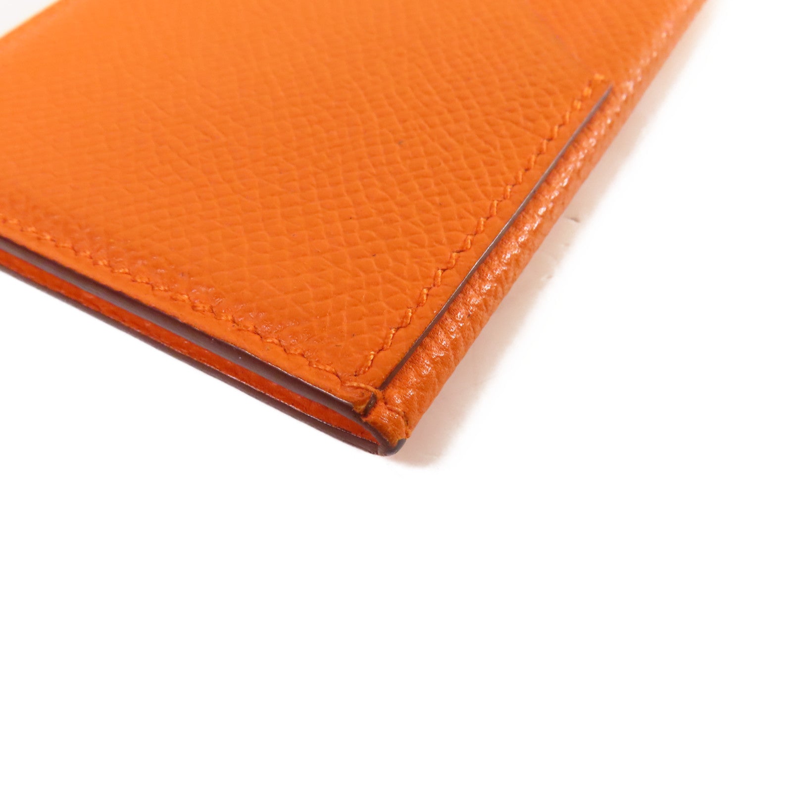 HERMES Epsom皮革Card Case卡片套Orange橙色