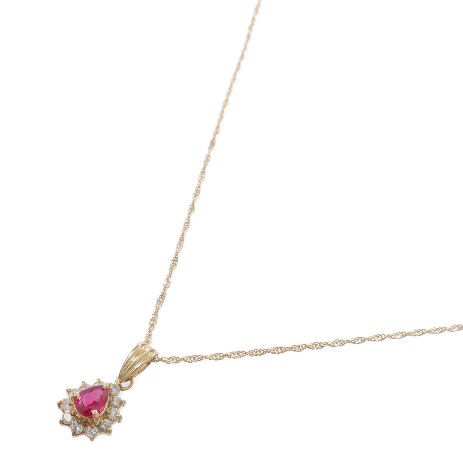 JEWELRY 18K黃金Ruby Diamond Necklace紅寶石/鑽石項鍊