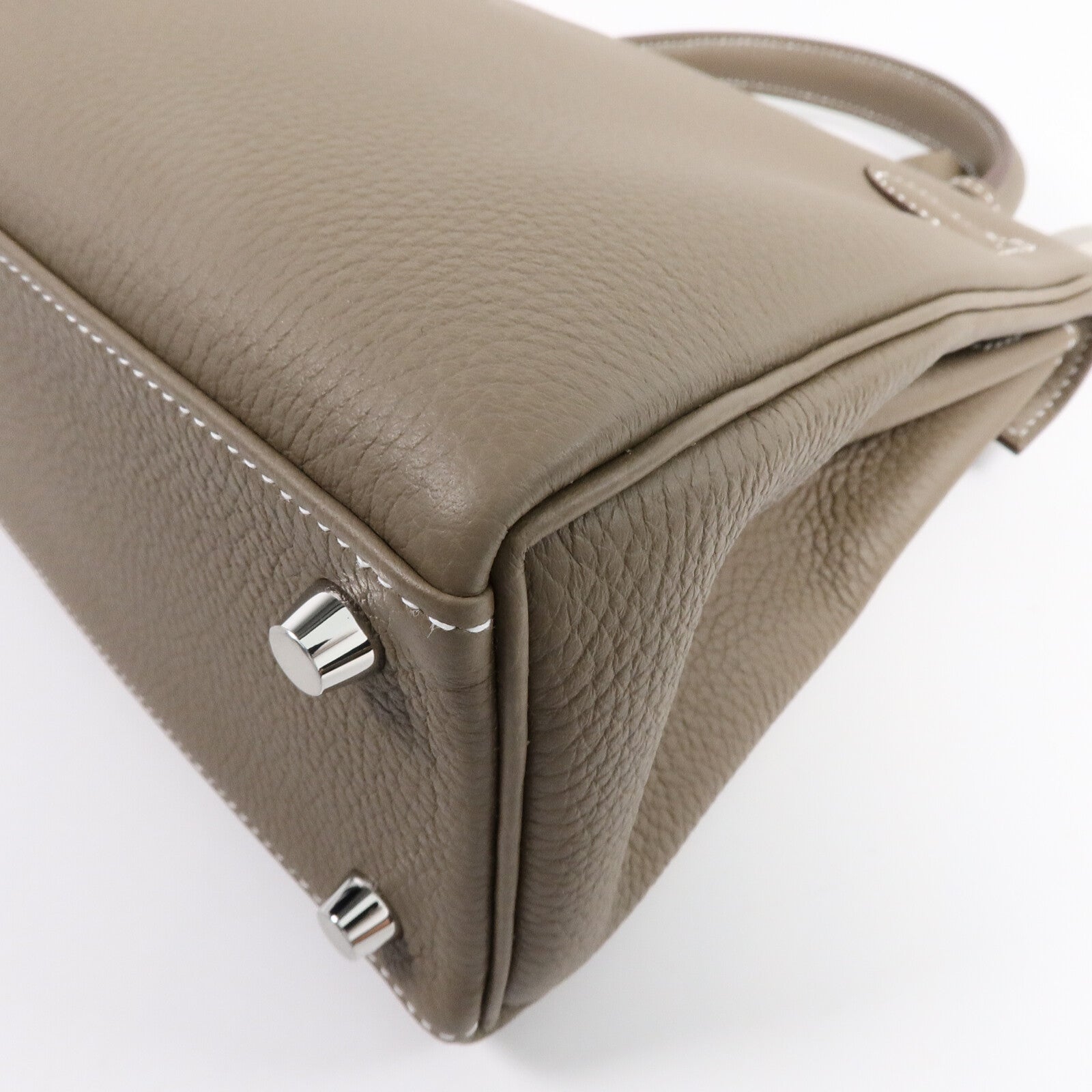 HERMES Togo皮革Kelly 25手挽肩背兩用袋Etoupe