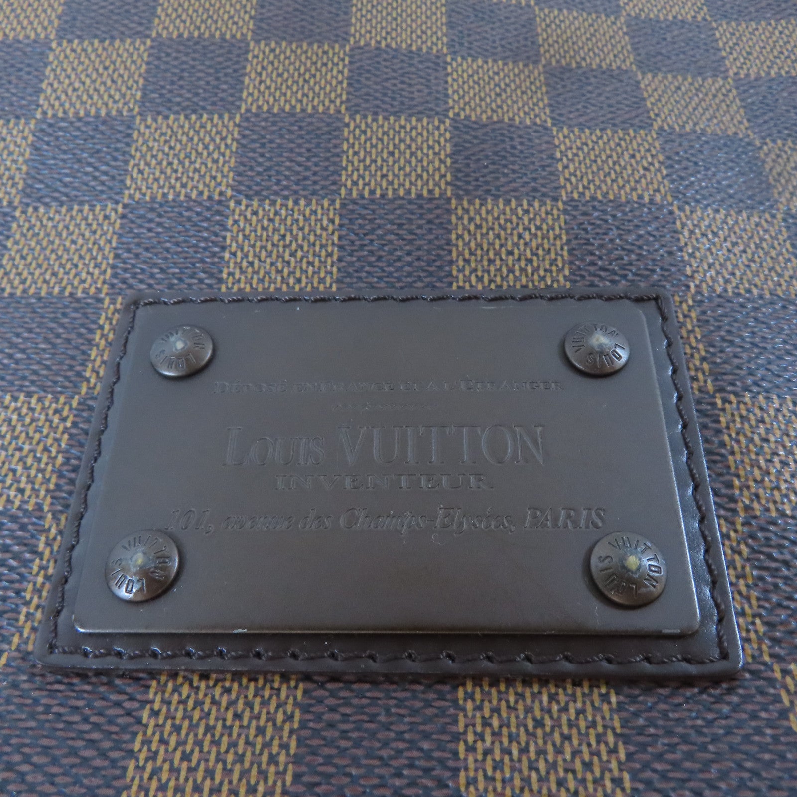 LOUIS VUITTON 【激減優惠】Damier Brooklyn GM金扣肩背袋啡色