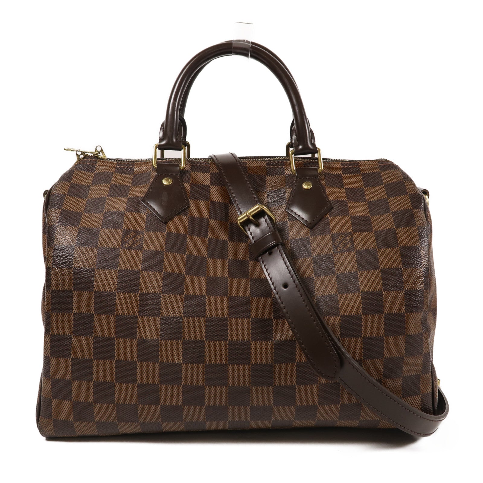 LOUIS VUITTON LV GHW Speedy Bandouliere 30 2way Shoulder Bag N41367 Damier Brown