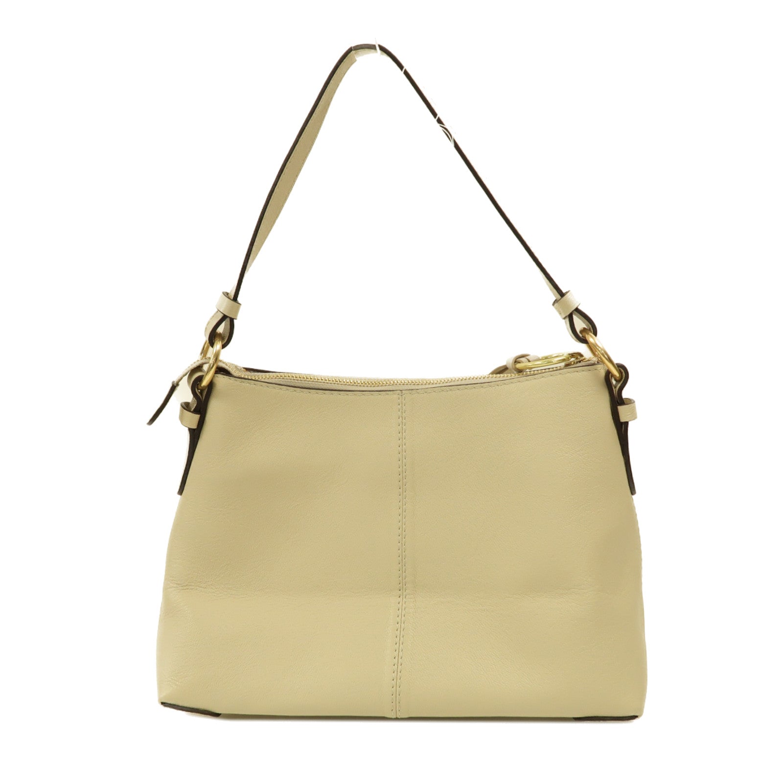 SEE BY CHLOE 牛皮皮革Shoulder Bag金扣手挽肩背兩用袋米色