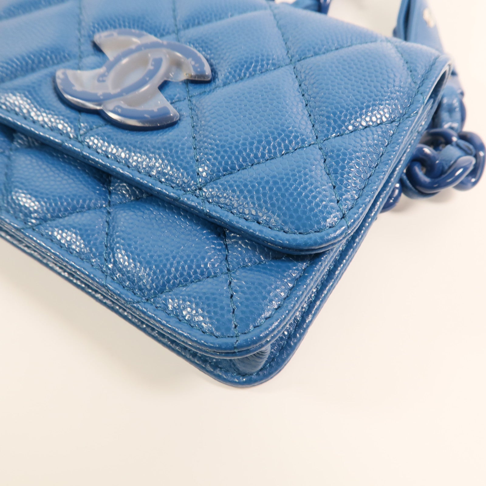CHANEL 牛皮皮革Mini Waist Bag鏈帶腰包