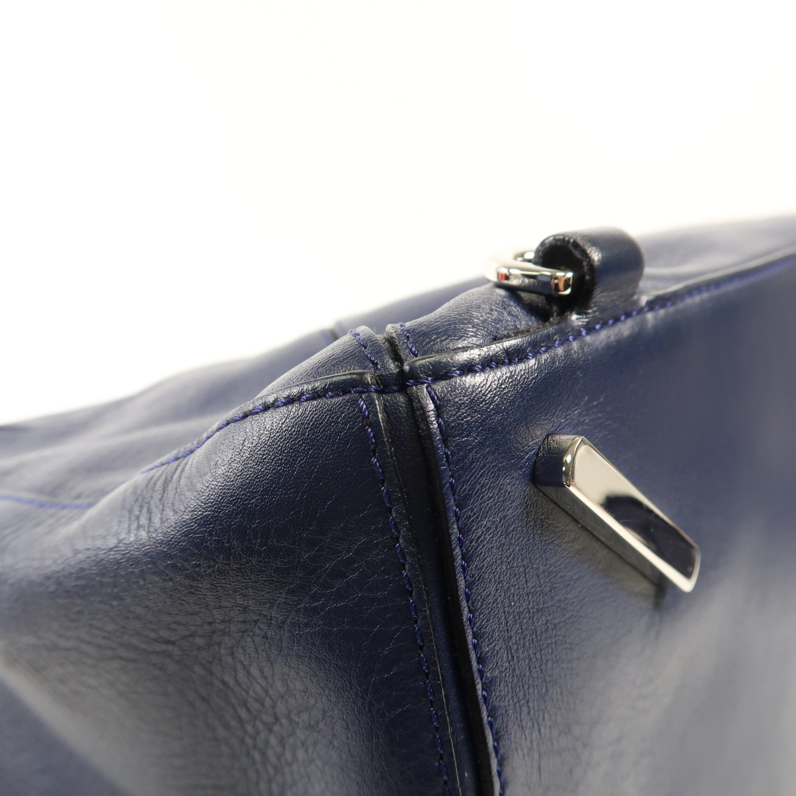 LOEWE 牛皮皮革Puzzle Large銀扣手挽肩背兩用袋