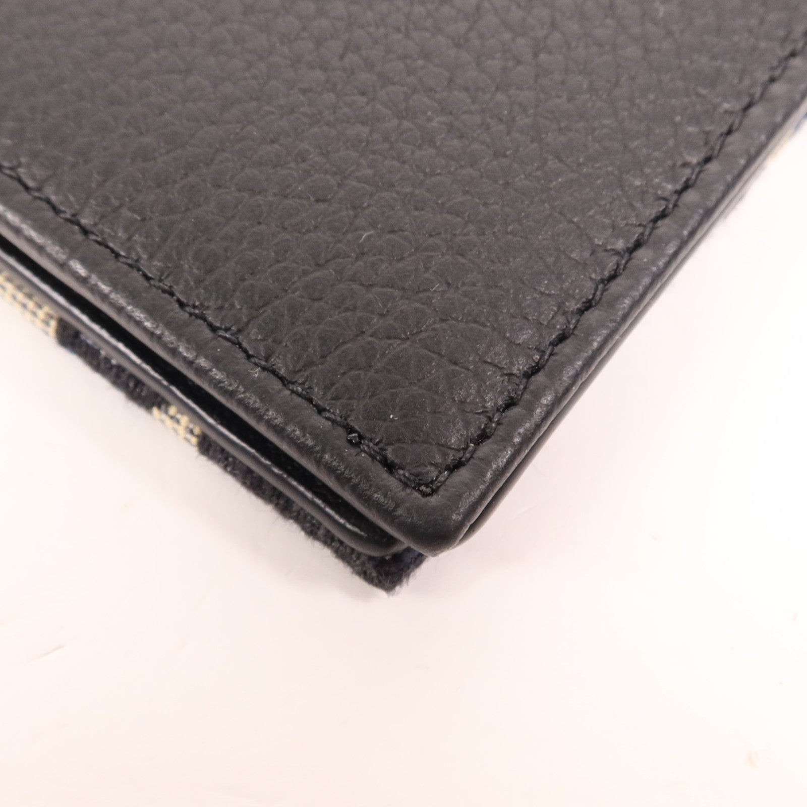 Dior 牛皮皮革/帆布Saddle Bifold Wallet銀扣錢包