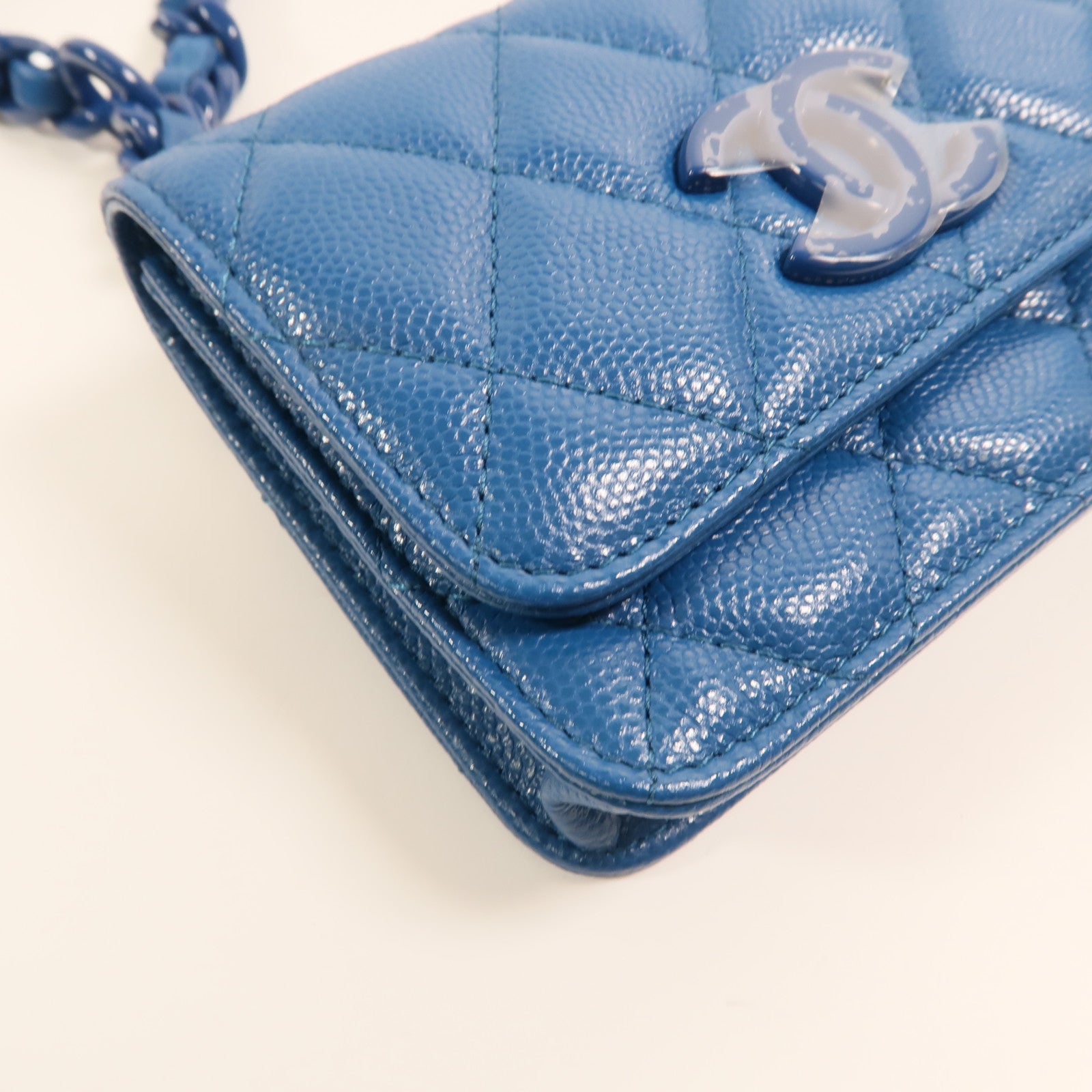 CHANEL 牛皮皮革Mini Waist Bag鏈帶腰包