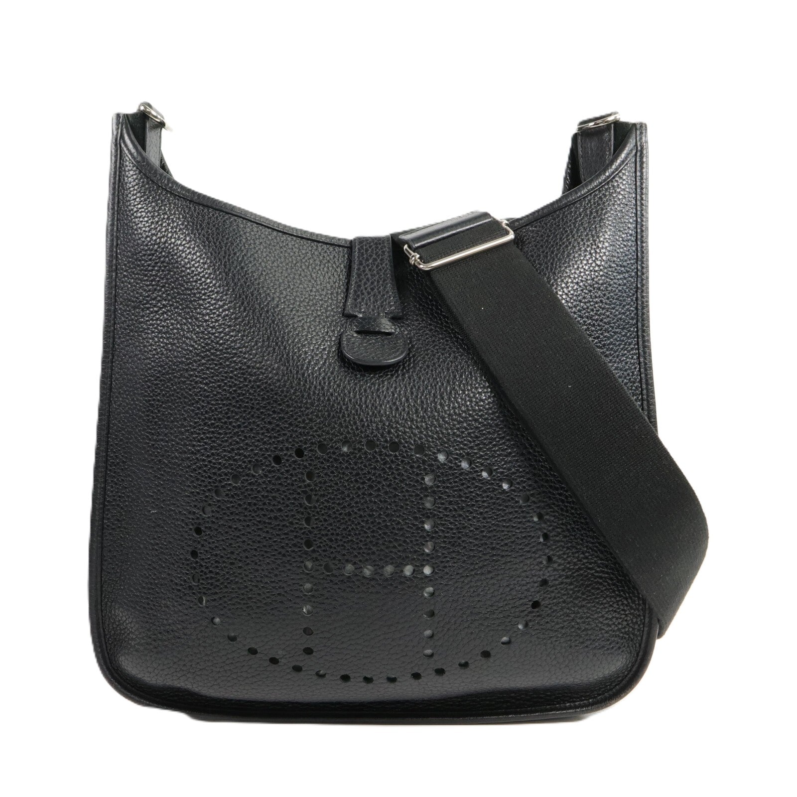HERMES Clemence皮革Evelyne GM 肩背袋Noir