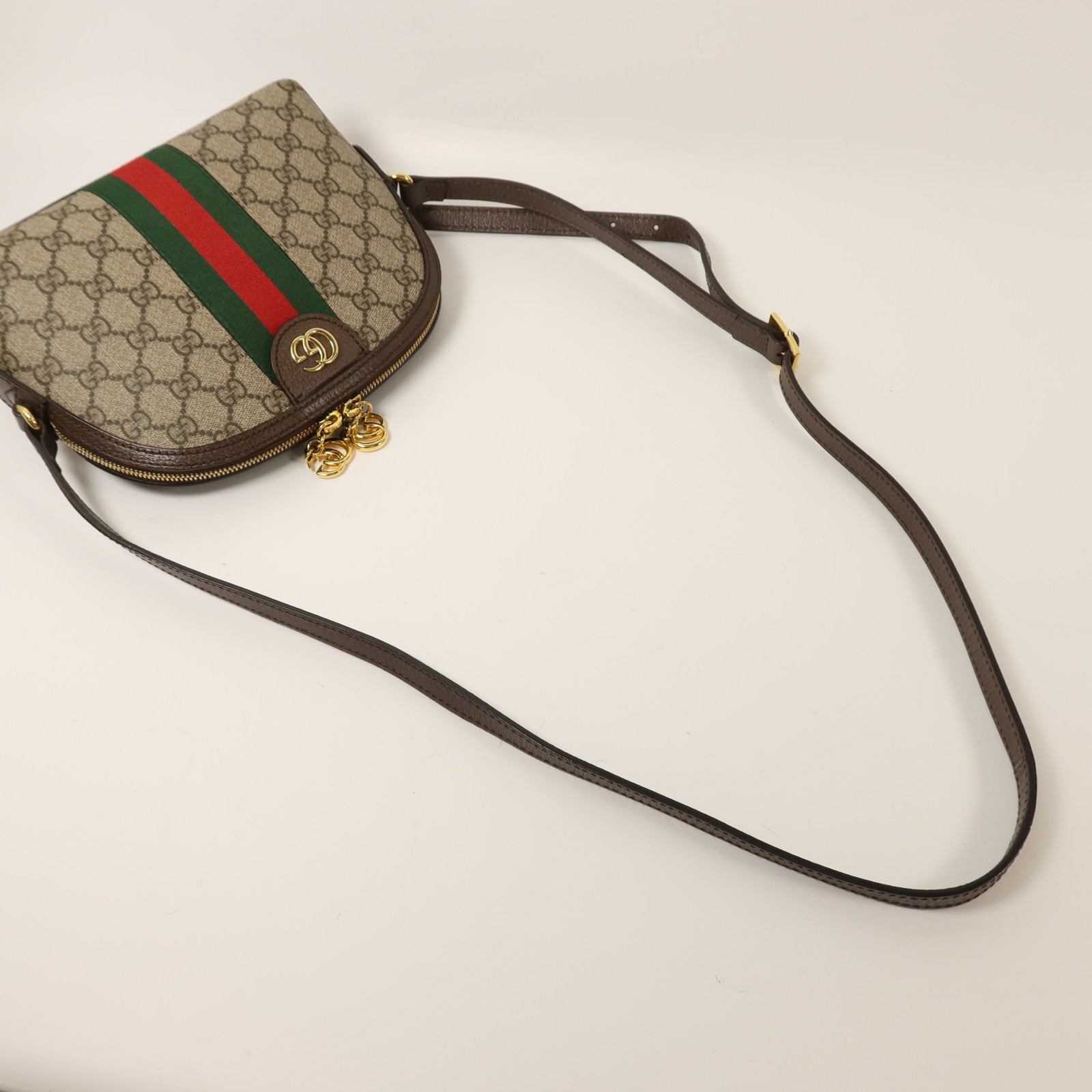 GUCCI 塗層帆布Ophidia金扣肩背袋