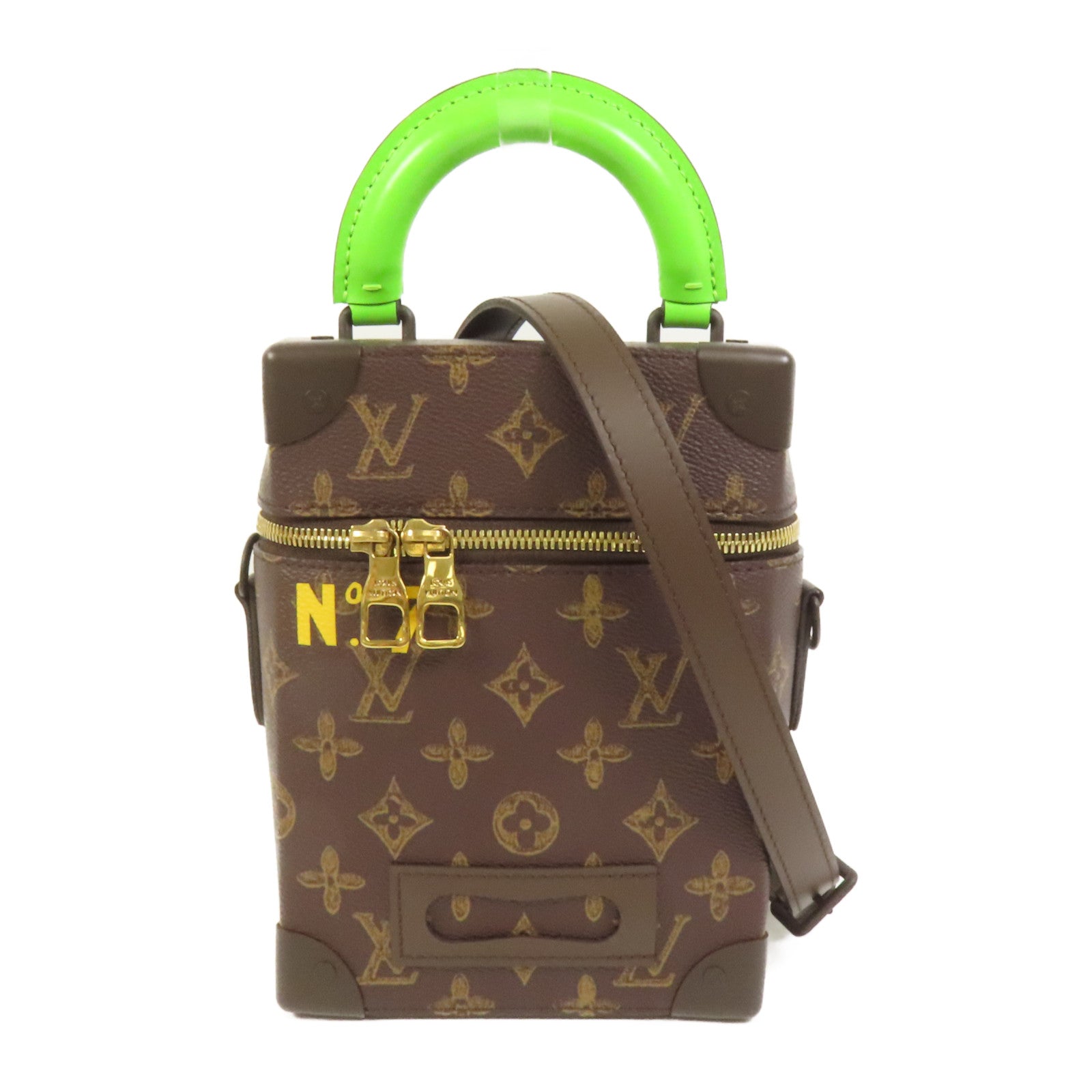 LOUIS VUITTON Monogram Vertical Box Trunk金扣手挽肩背兩用袋