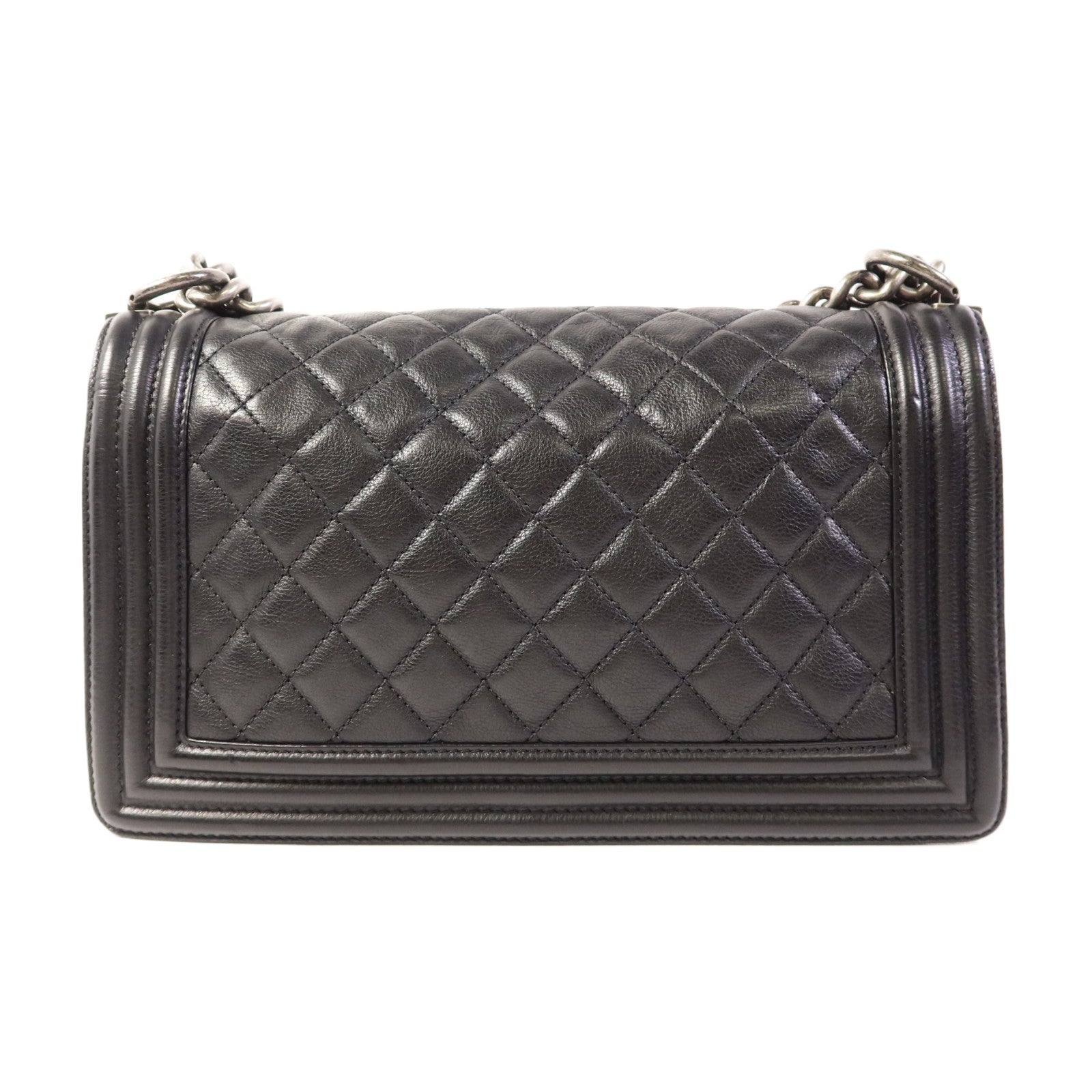 CHANEL 牛皮皮革Boy 25鏈帶肩背袋