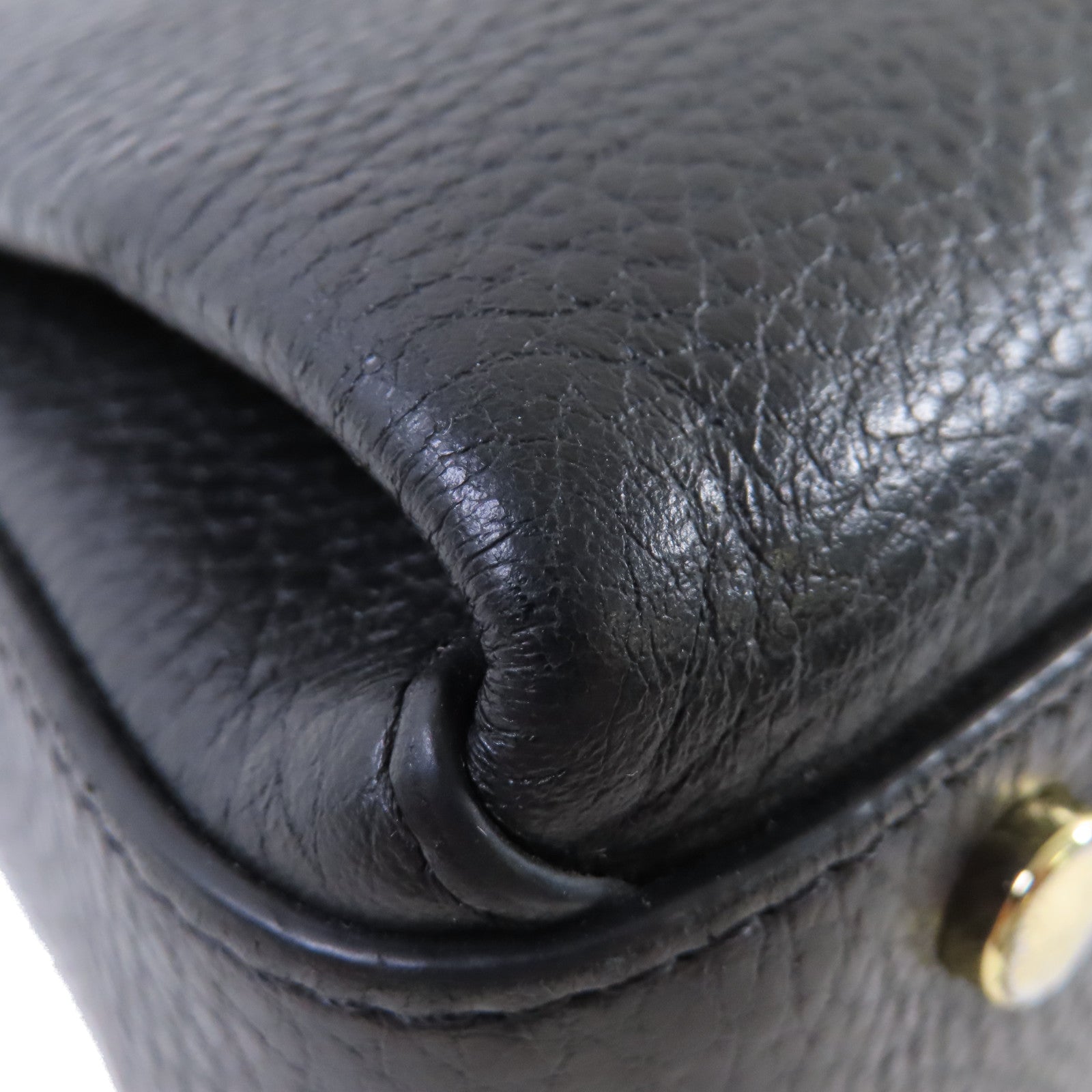 GUCCI 牛皮皮革Interlocking G Shoulder Bag金扣手挽肩背兩用袋黑色