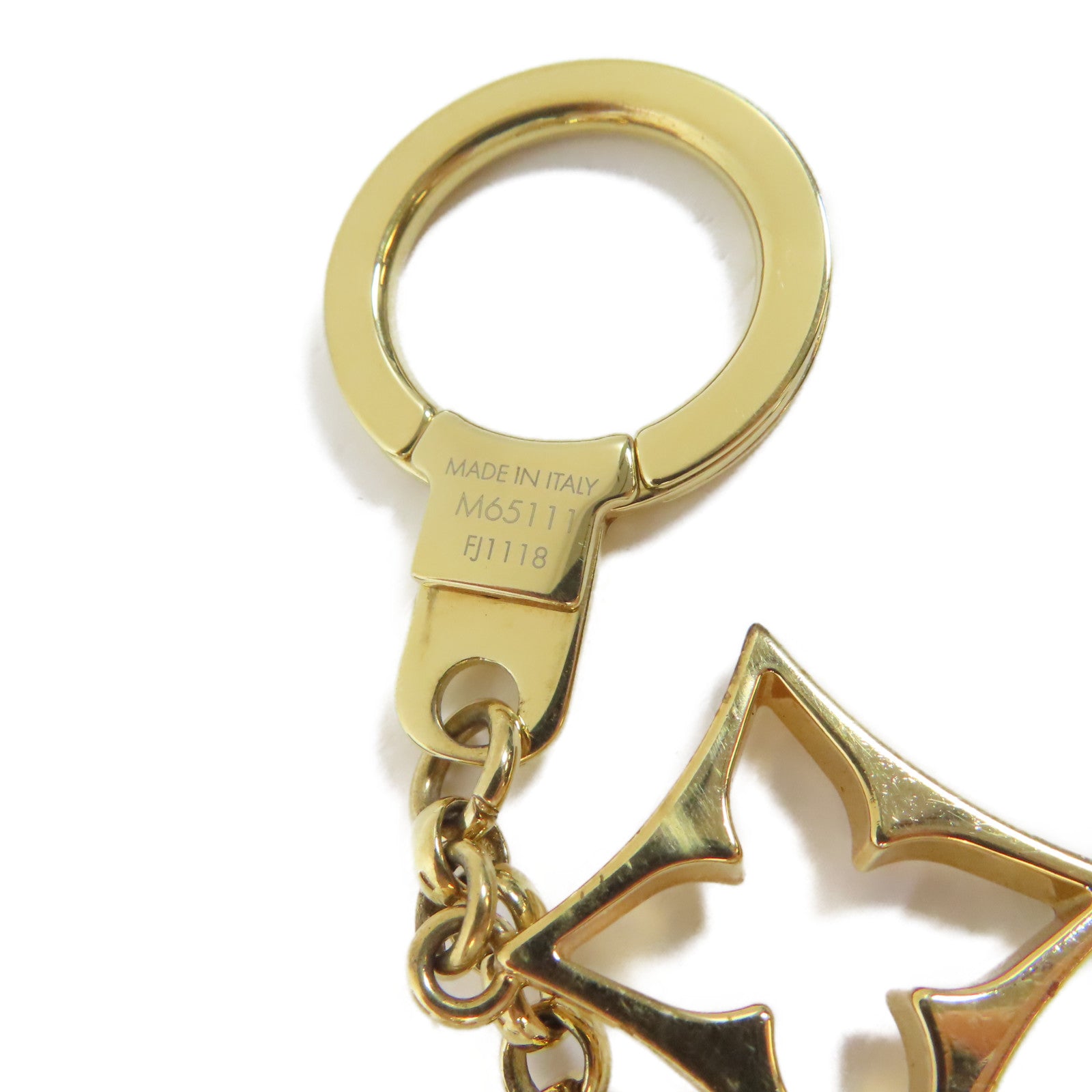 LOUIS VUITTON 金屬Fleur-de-Monogram Charm掛飾金色