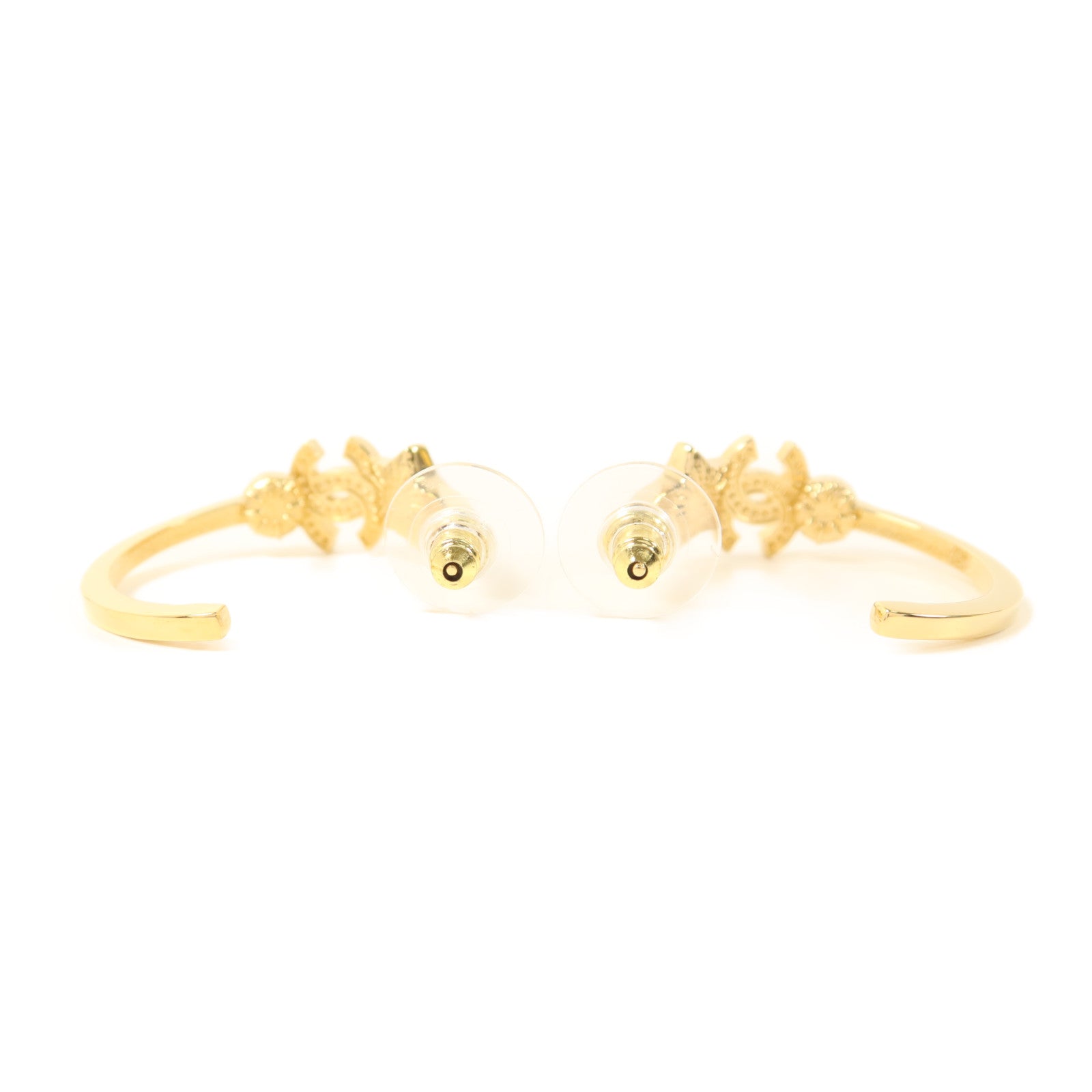 CHANEL 金屬/水晶Pierced Earring耳環