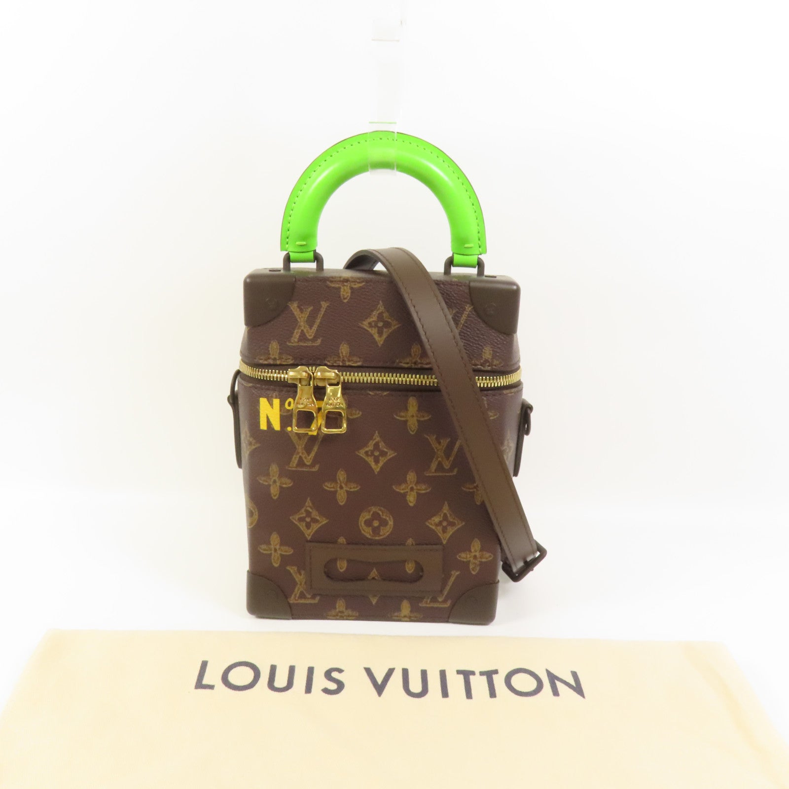 LOUIS VUITTON Monogram Vertical Box Trunk金扣手挽肩背兩用袋