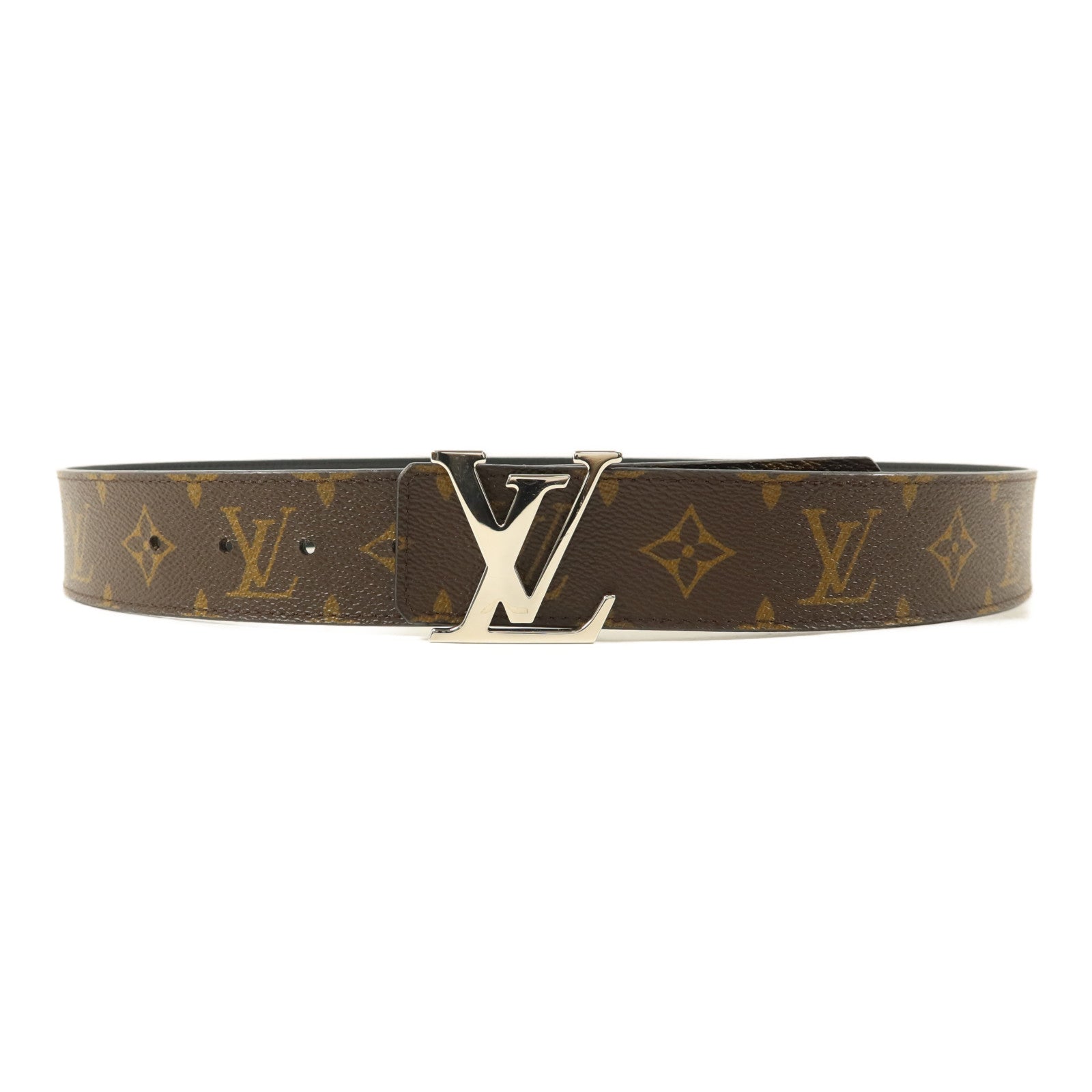 LOUIS VUITTON Monogram Belt銀扣皮帶