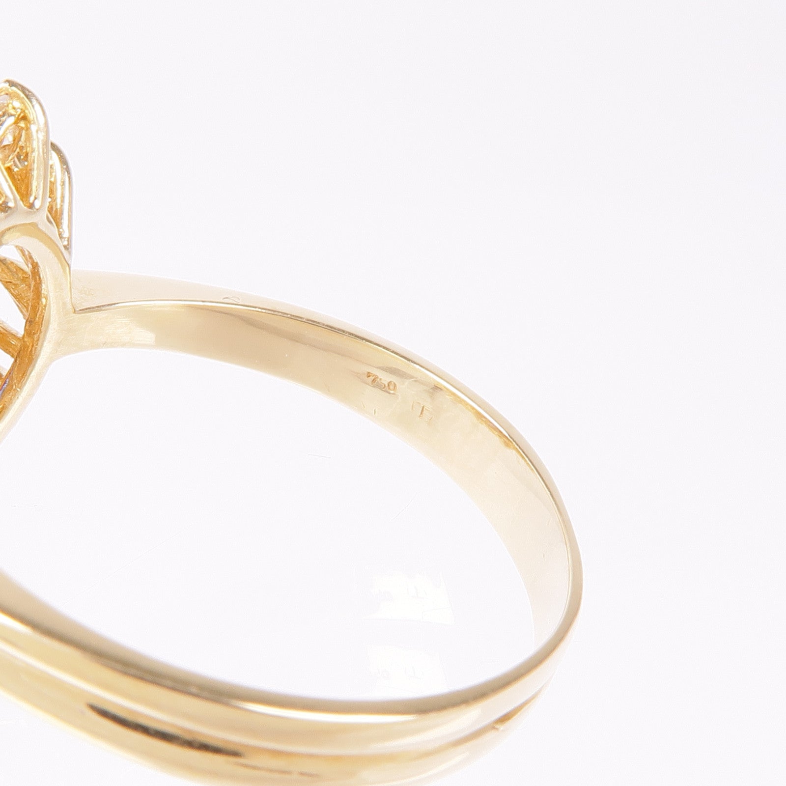 JEWELRY 【激減優惠】18K黃金Sapphire/Diamond Ring藍寶石/鑽石戒指US#9