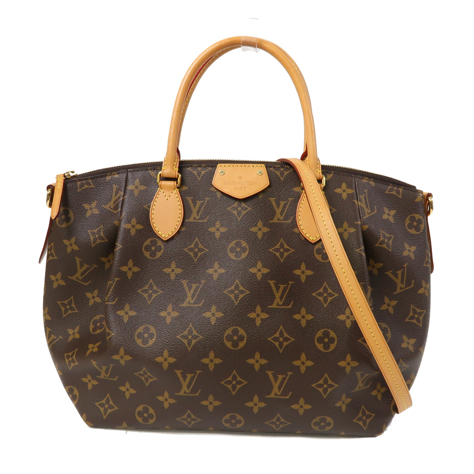 LOUIS VUITTON Monogram Turenne MM金扣手挽肩背兩用袋啡色