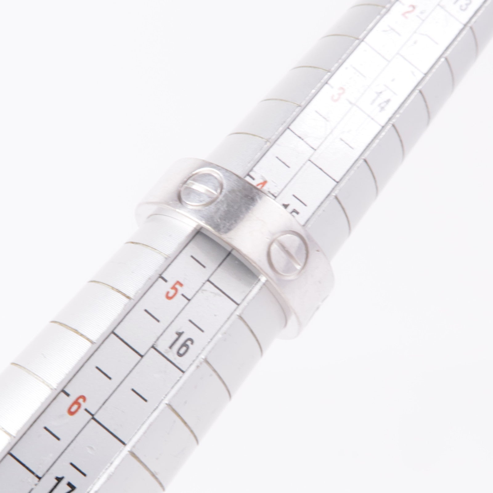 CARTIER 【激減優惠】18K白金Love Ring戒指Cartier#48/US#4.25