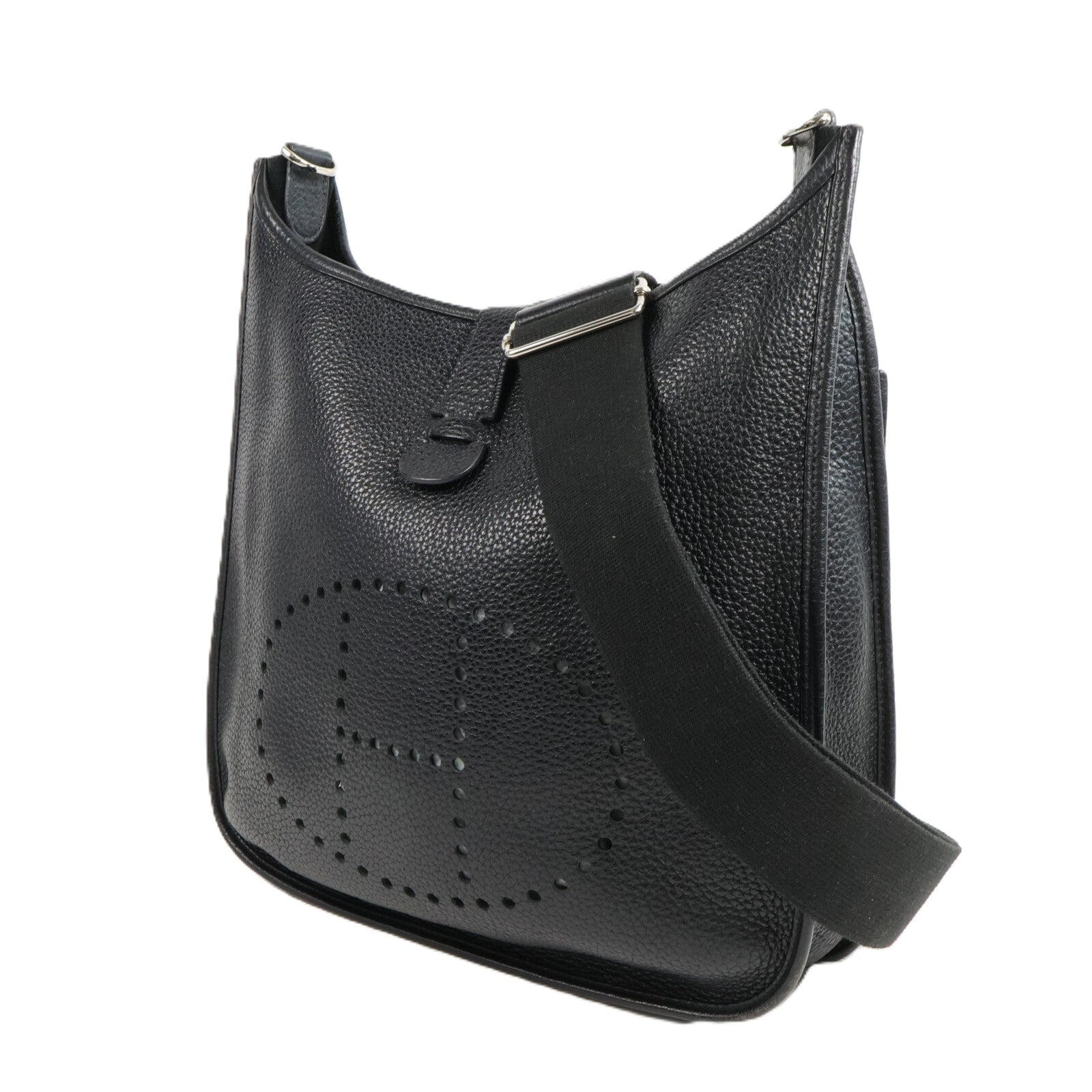 HERMES Clemence皮革Evelyne GM 肩背袋Noir