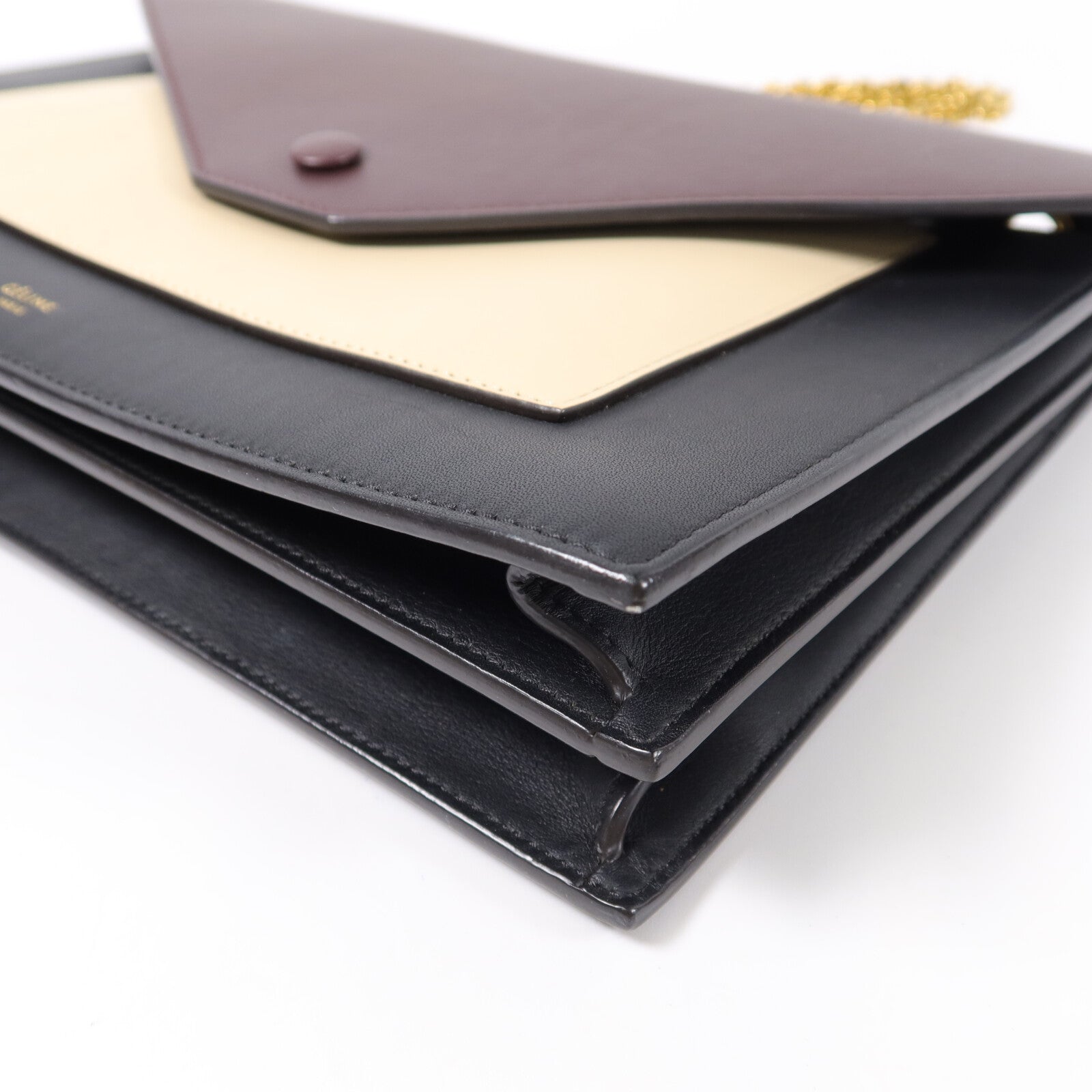 CELINE 牛皮皮革Pocket Envelope WOC鏈帶肩背袋