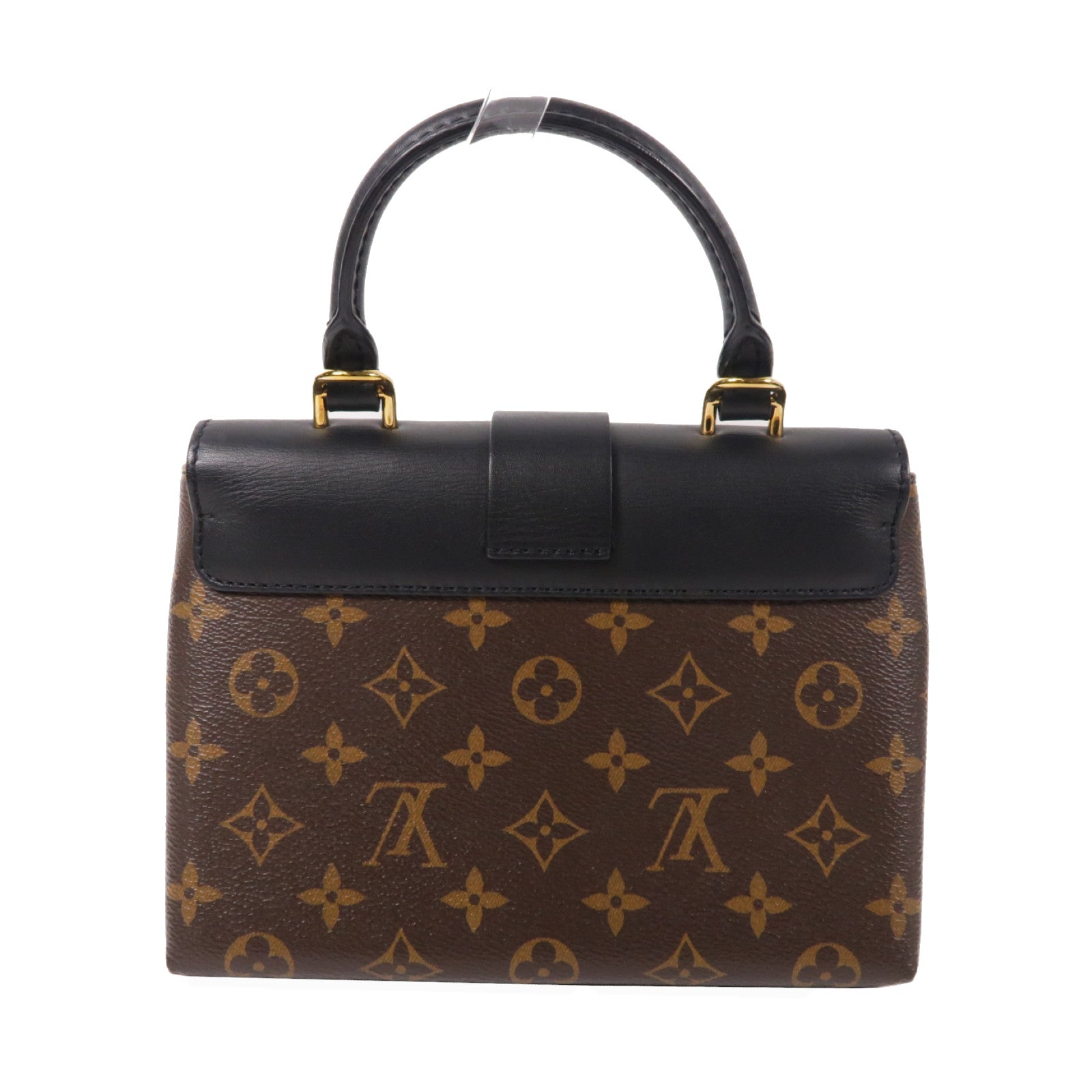 LOUIS VUITTON Monogram/牛皮皮革LockyBB金扣手挽肩背兩用袋黑色