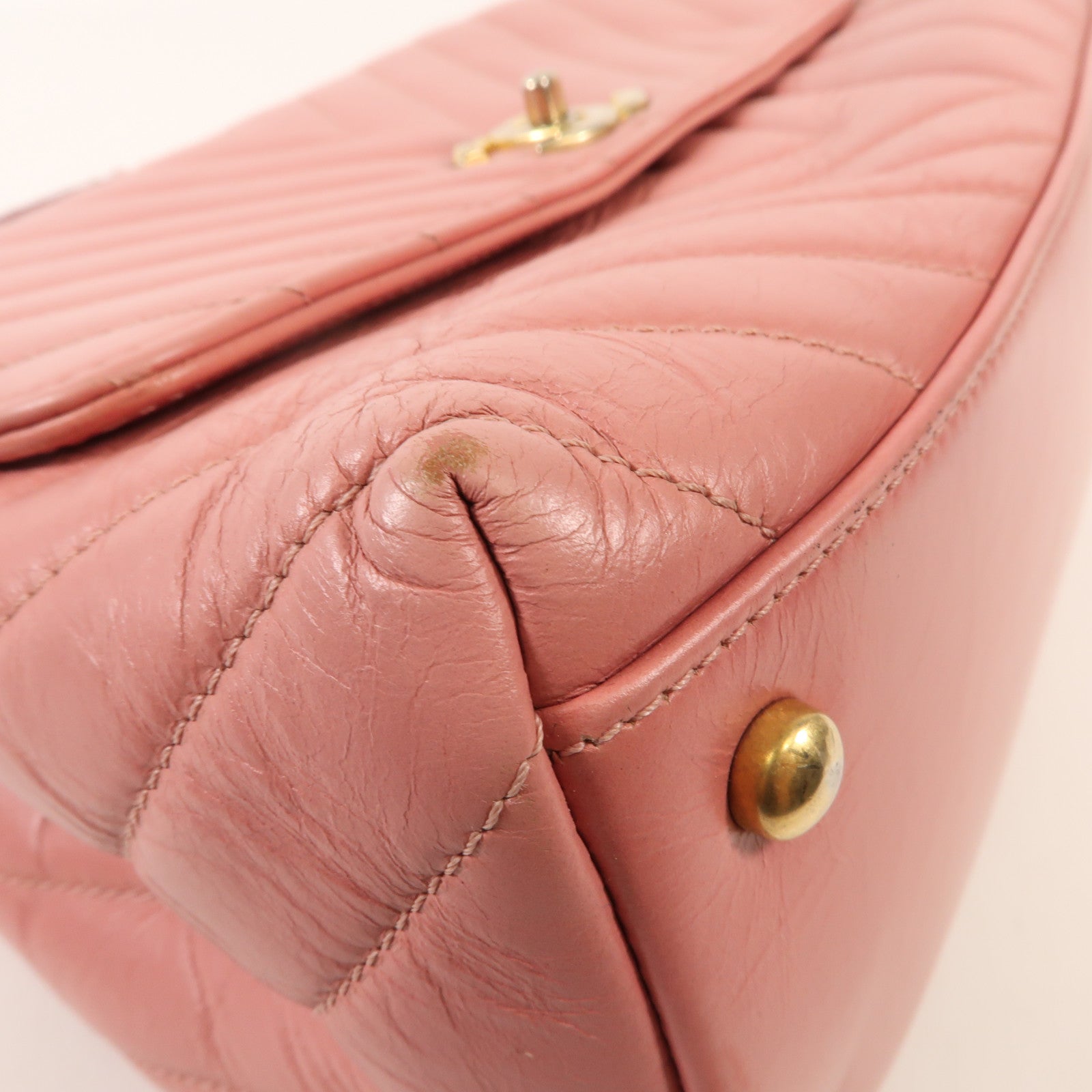 CHANEL 牛皮/蜥蝪皮革Coco Handle Medium金扣鏈帶手挽肩背兩用袋