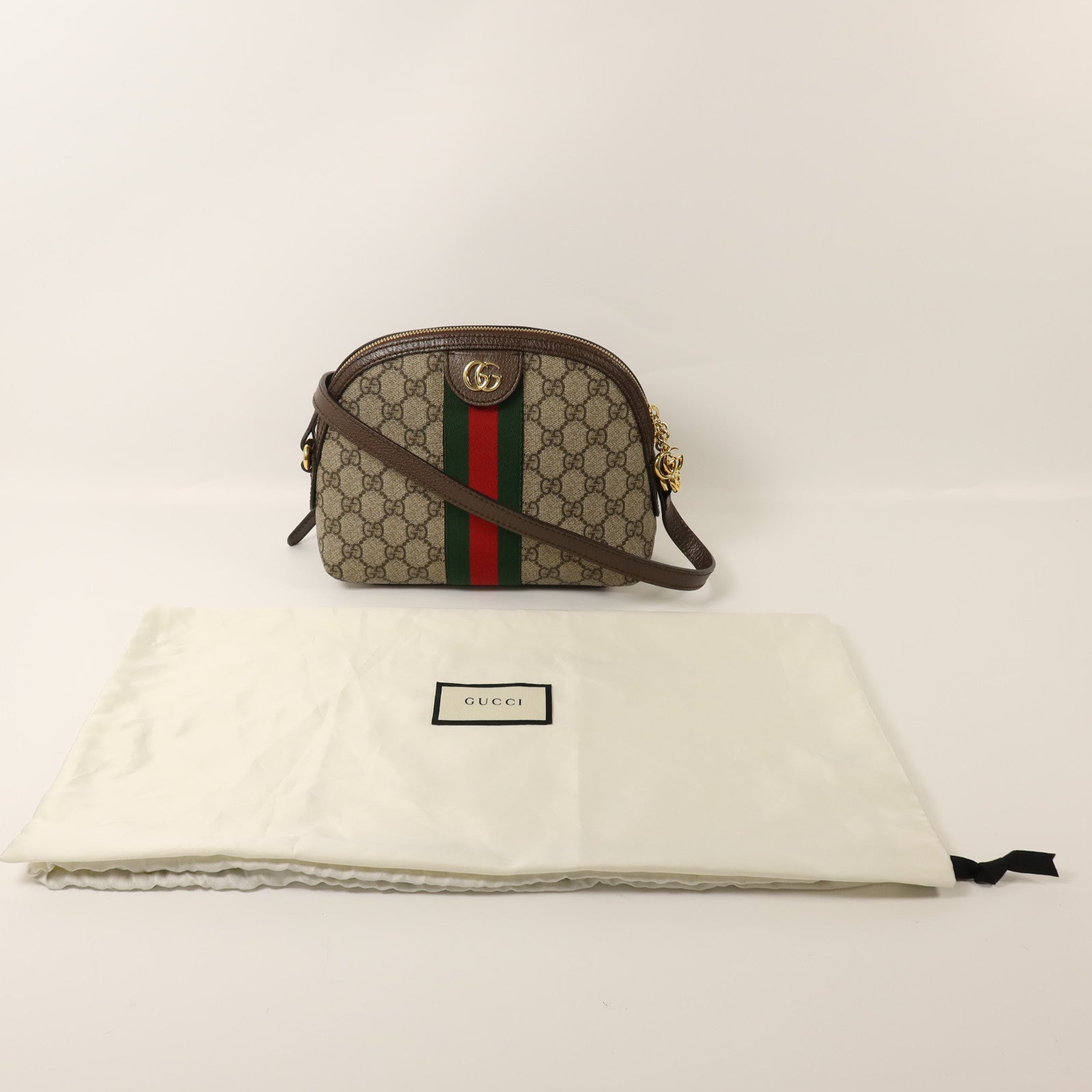 GUCCI 塗層帆布Ophidia金扣肩背袋