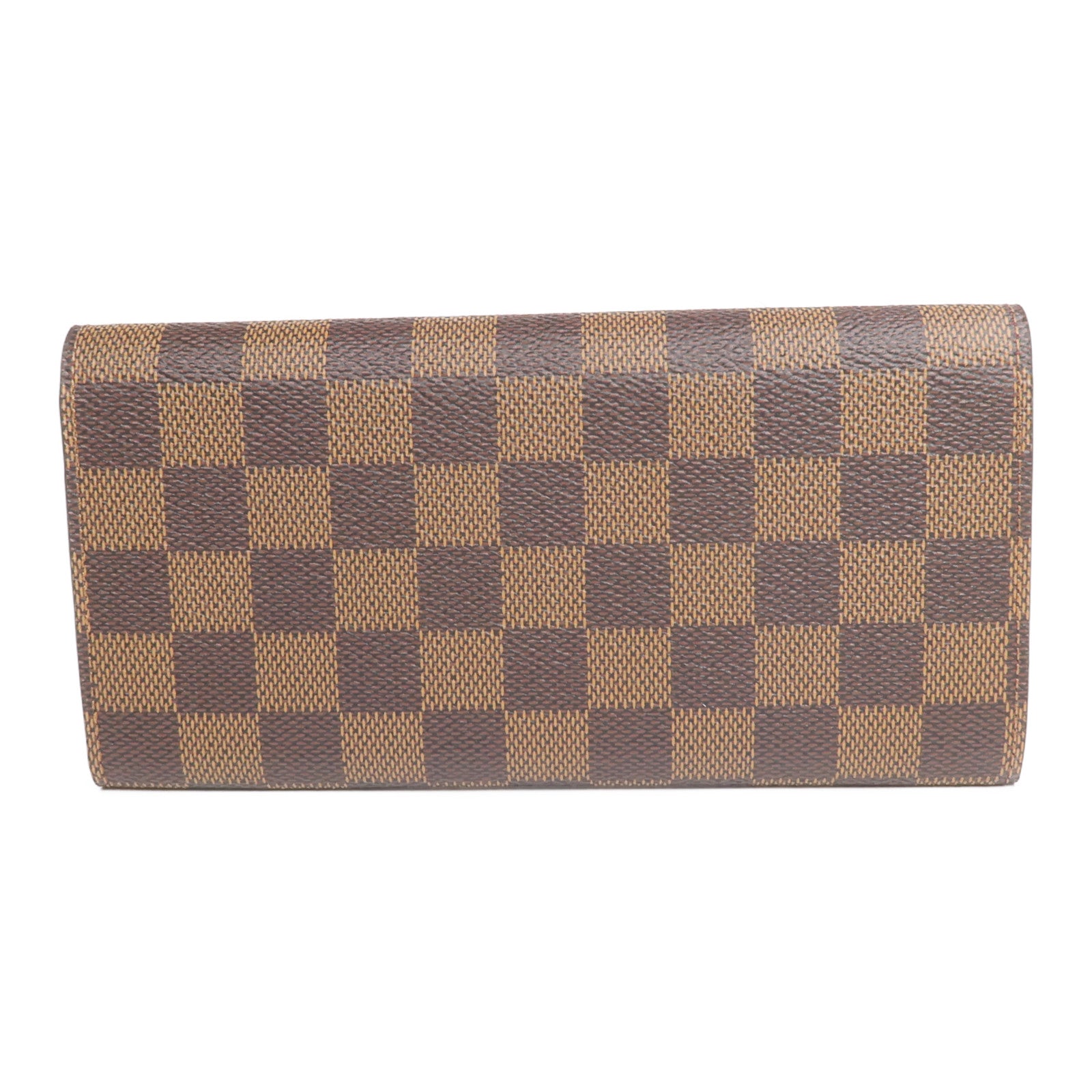 LOUIS VUITTON Damier Portefeuille Emilie Long Wallet金扣長錢包