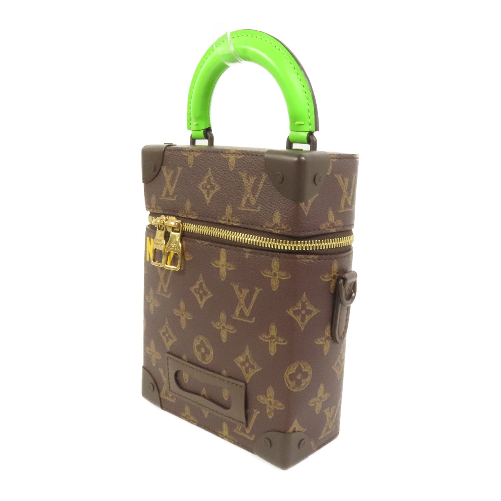 LOUIS VUITTON Monogram Vertical Box Trunk金扣手挽肩背兩用袋