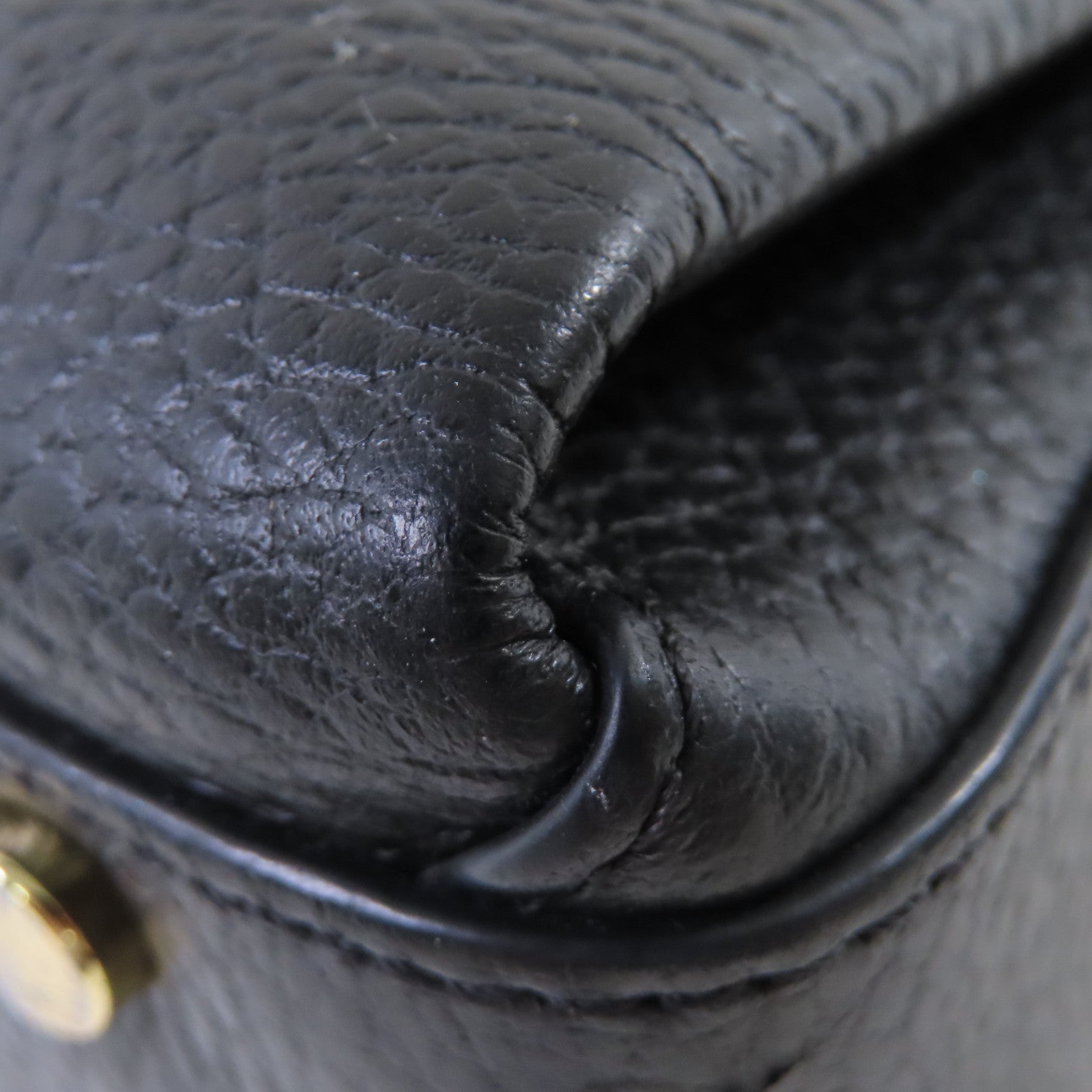 GUCCI 牛皮皮革Interlocking G Shoulder Bag金扣手挽肩背兩用袋黑色