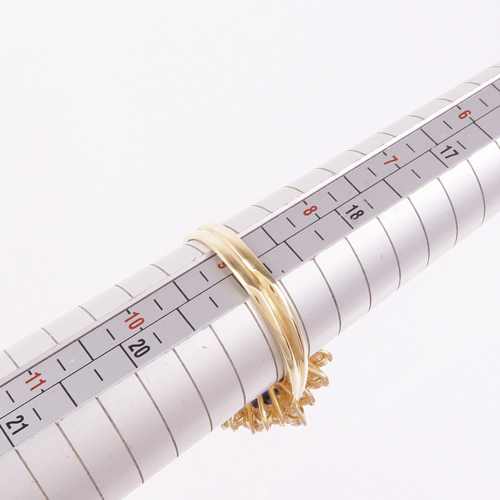 JEWELRY 18K黃金Sapphire/Diamond Ring藍寶石/鑽石戒指US#9