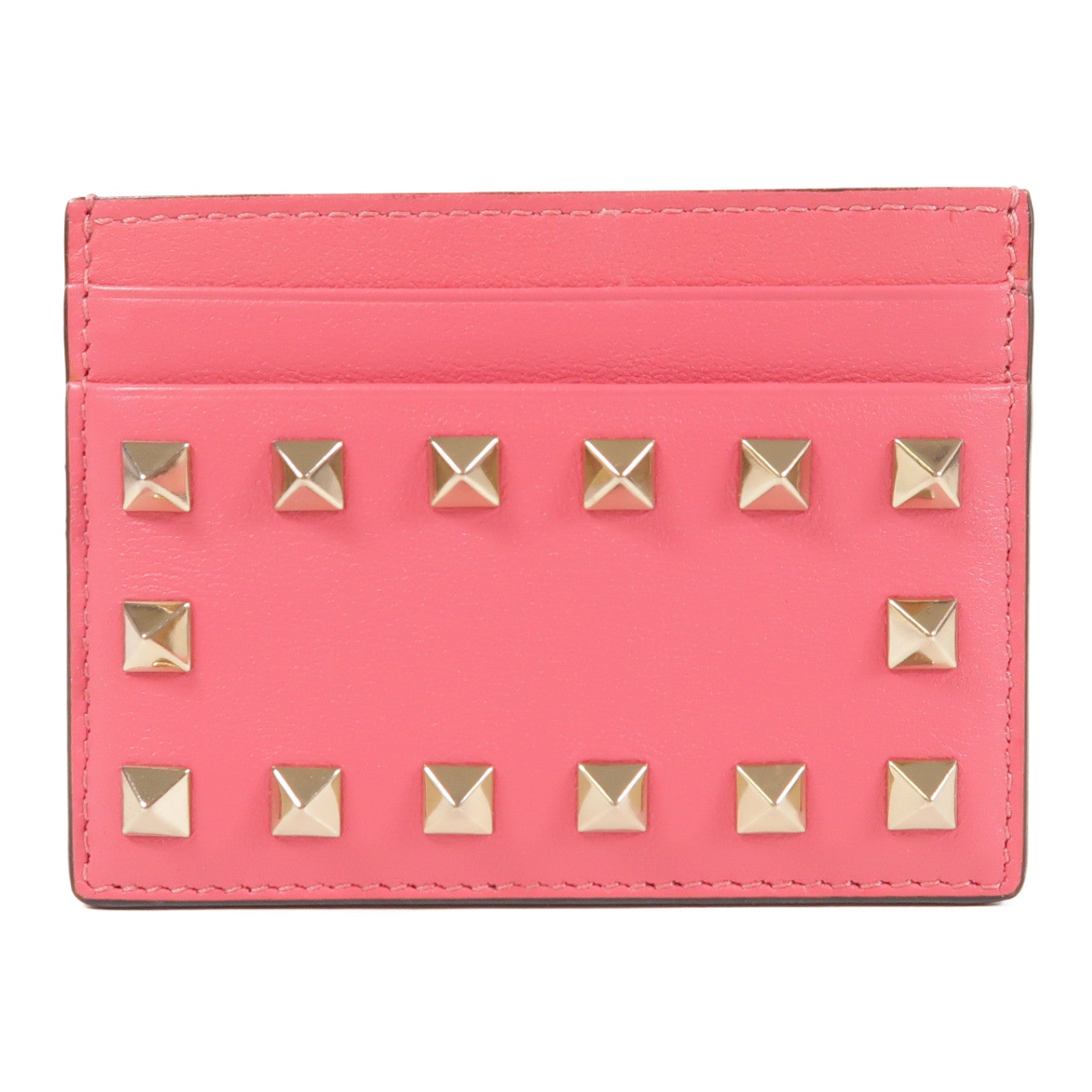 Valentino 牛皮皮革Card Case金扣卡片套