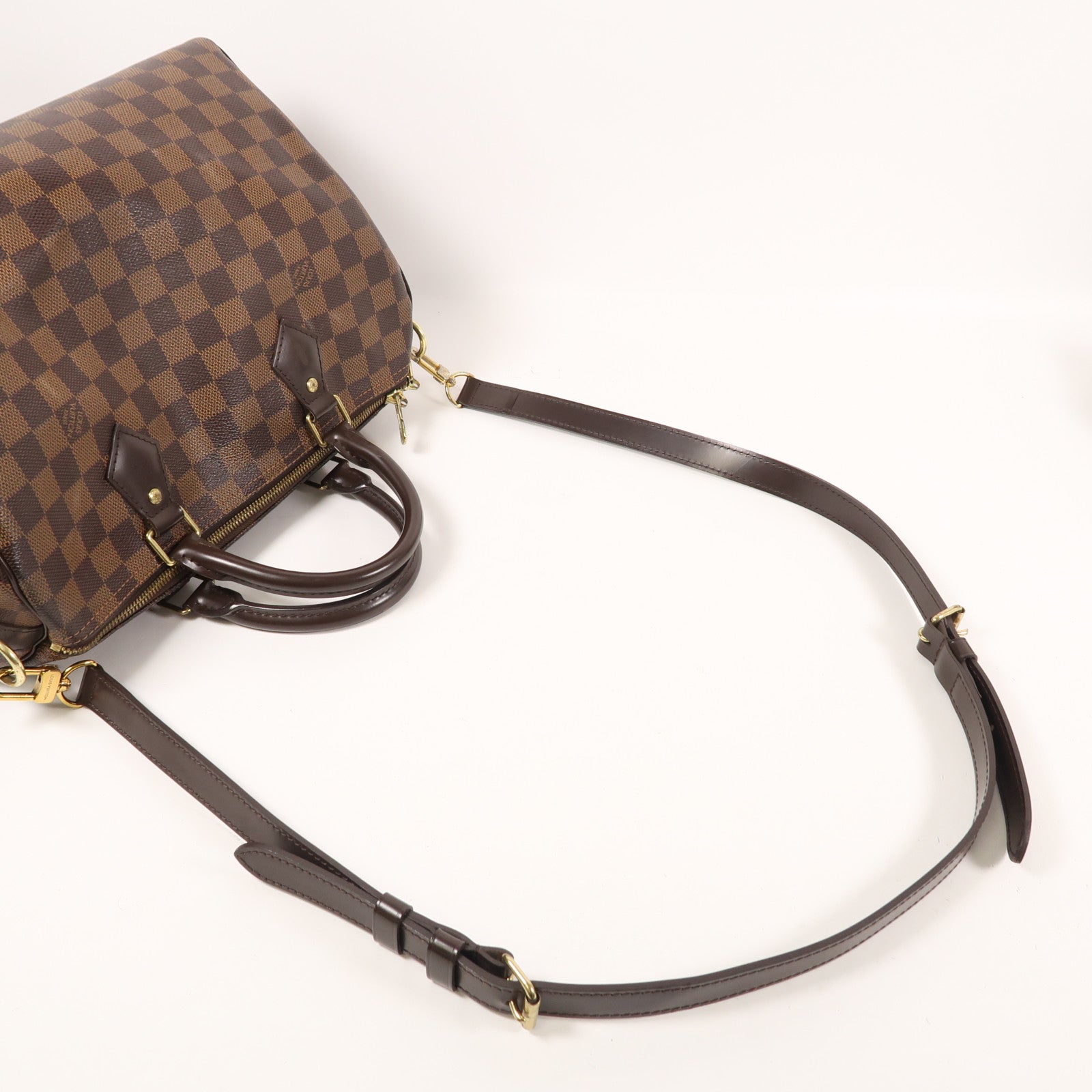 LOUIS VUITTON LV GHW Speedy Bandouliere 30 2way Shoulder Bag N41367 Damier Brown