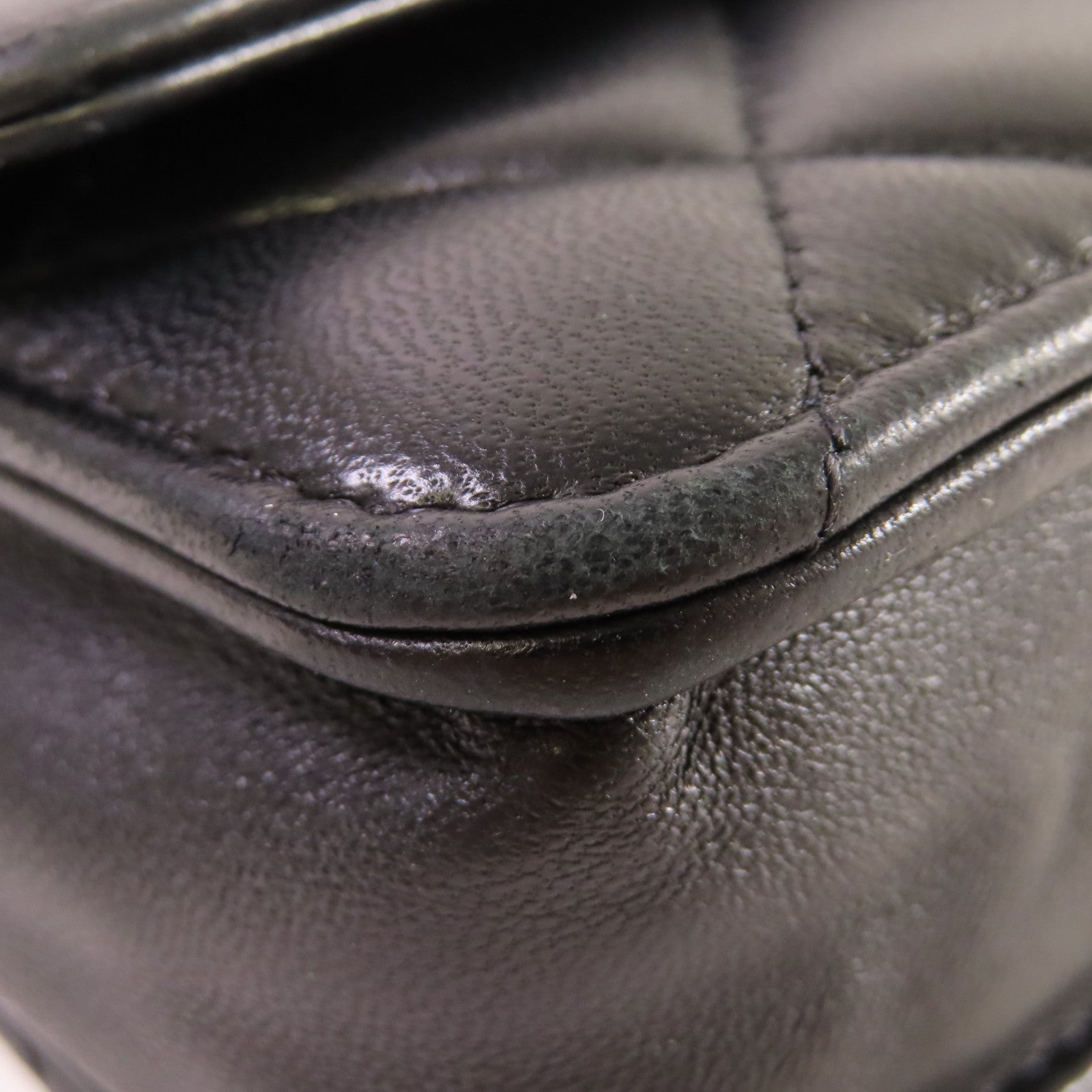 CHANEL 菱格羊皮皮革WOC 2Way Chain Shoulder Bag金扣手挽肩背兩用袋黑色