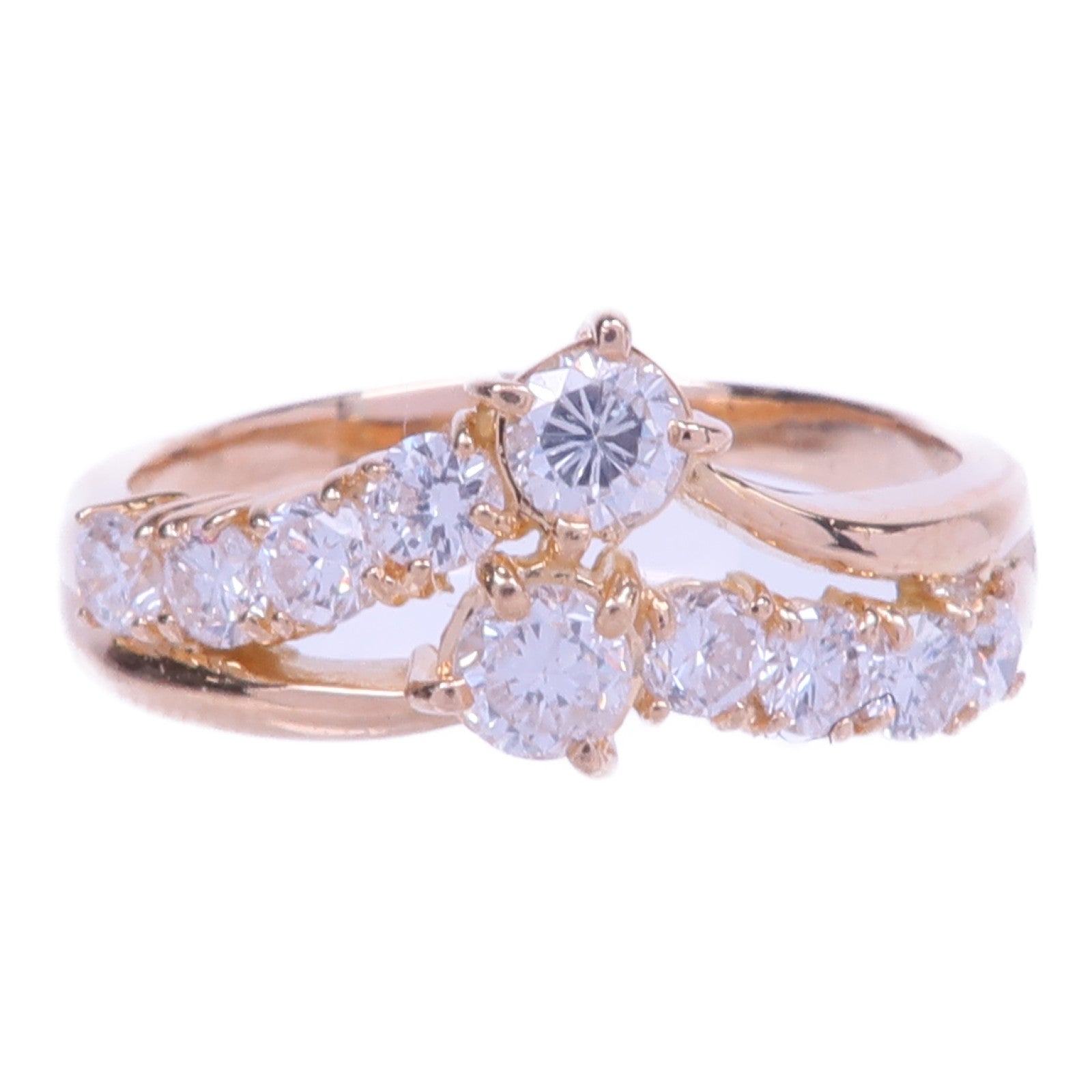 JEWELRY 【激減優惠】18K黃金Diamond Ring鑽石戒指US#8