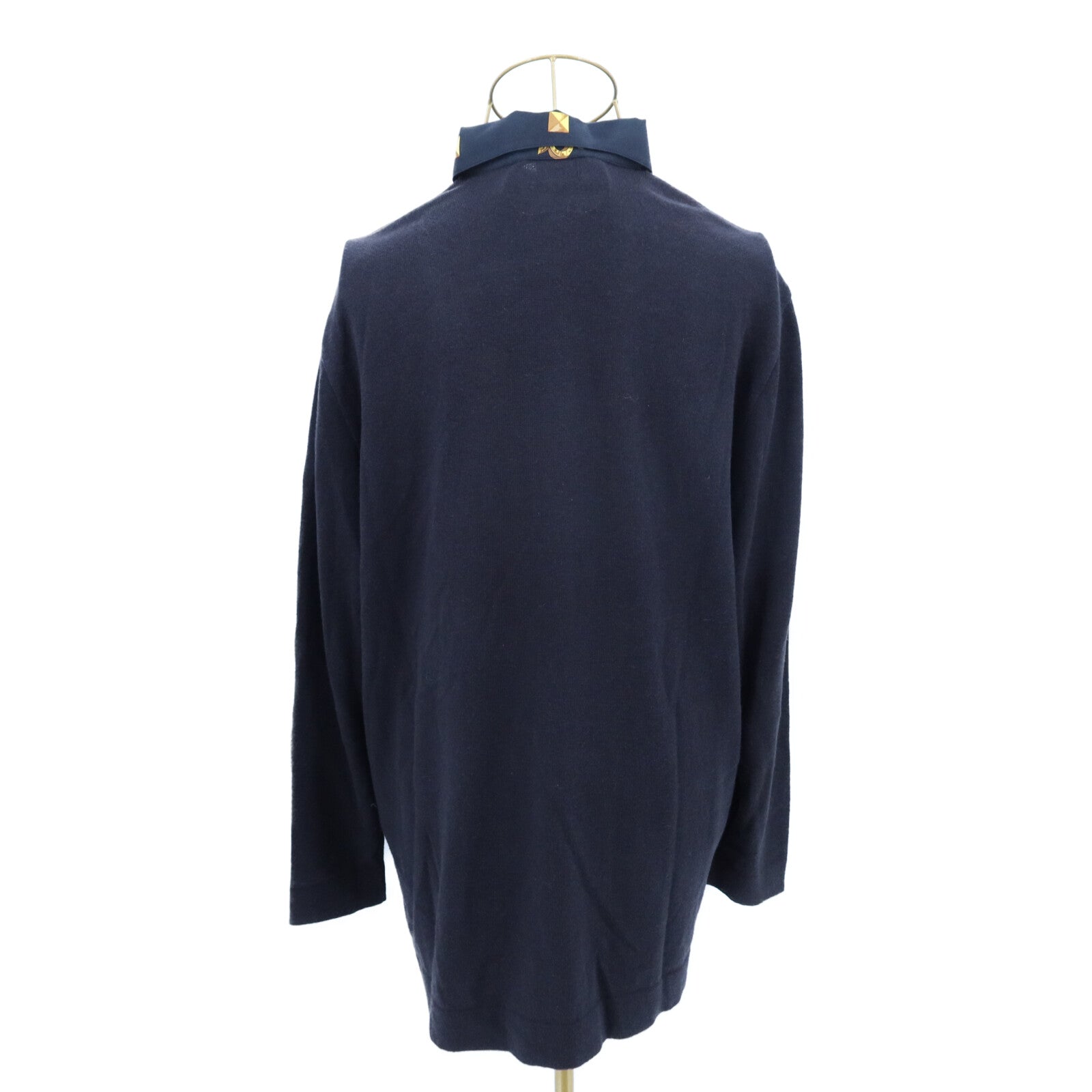HERMES Silk/Cotton/Cashmere Les Cles Long-sleeve Top上衣