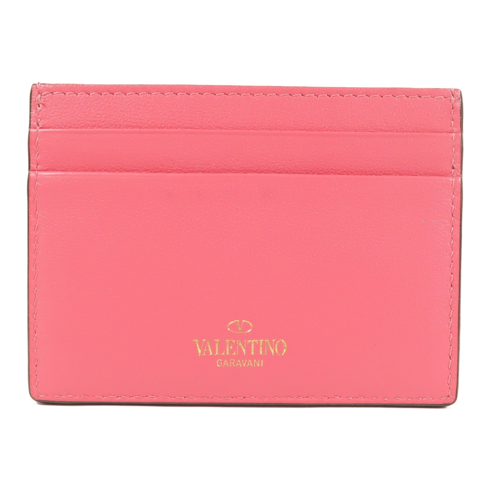 Valentino 牛皮皮革Card Case金扣卡片套