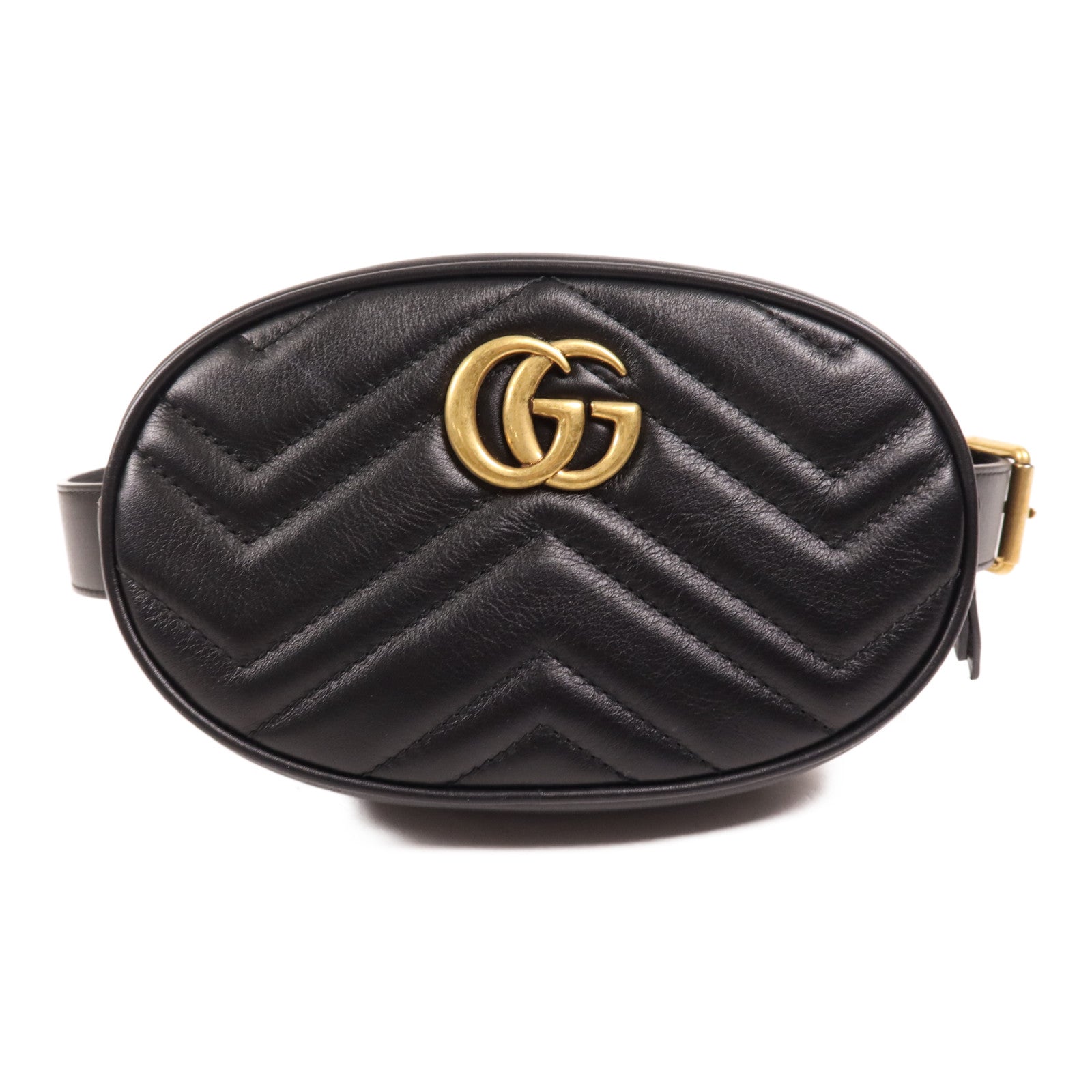 GUCCI 【激減優惠】牛皮皮革GG Marmont Waist金扣腰包