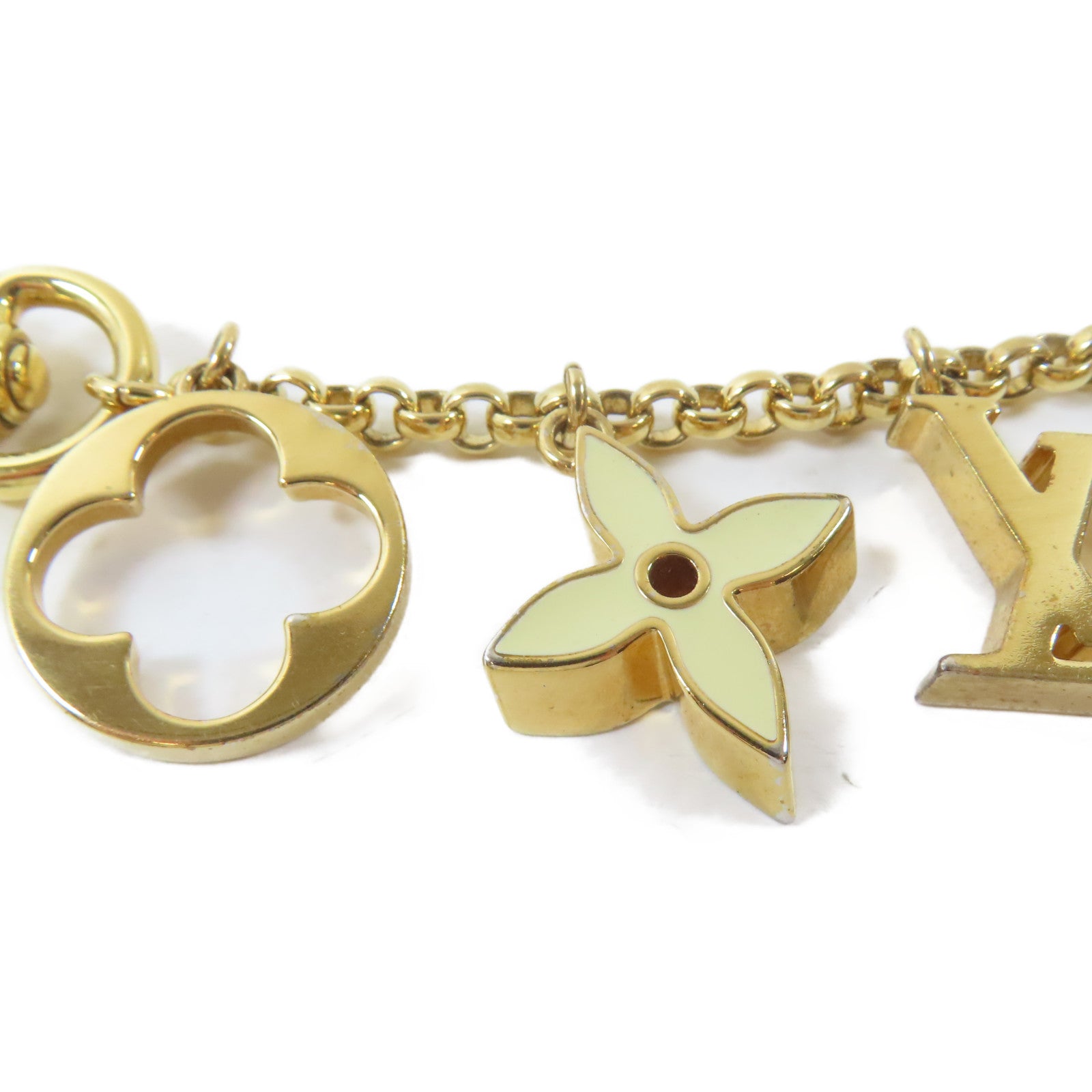 LOUIS VUITTON 金屬Fleur-de-Monogram Charm掛飾金色