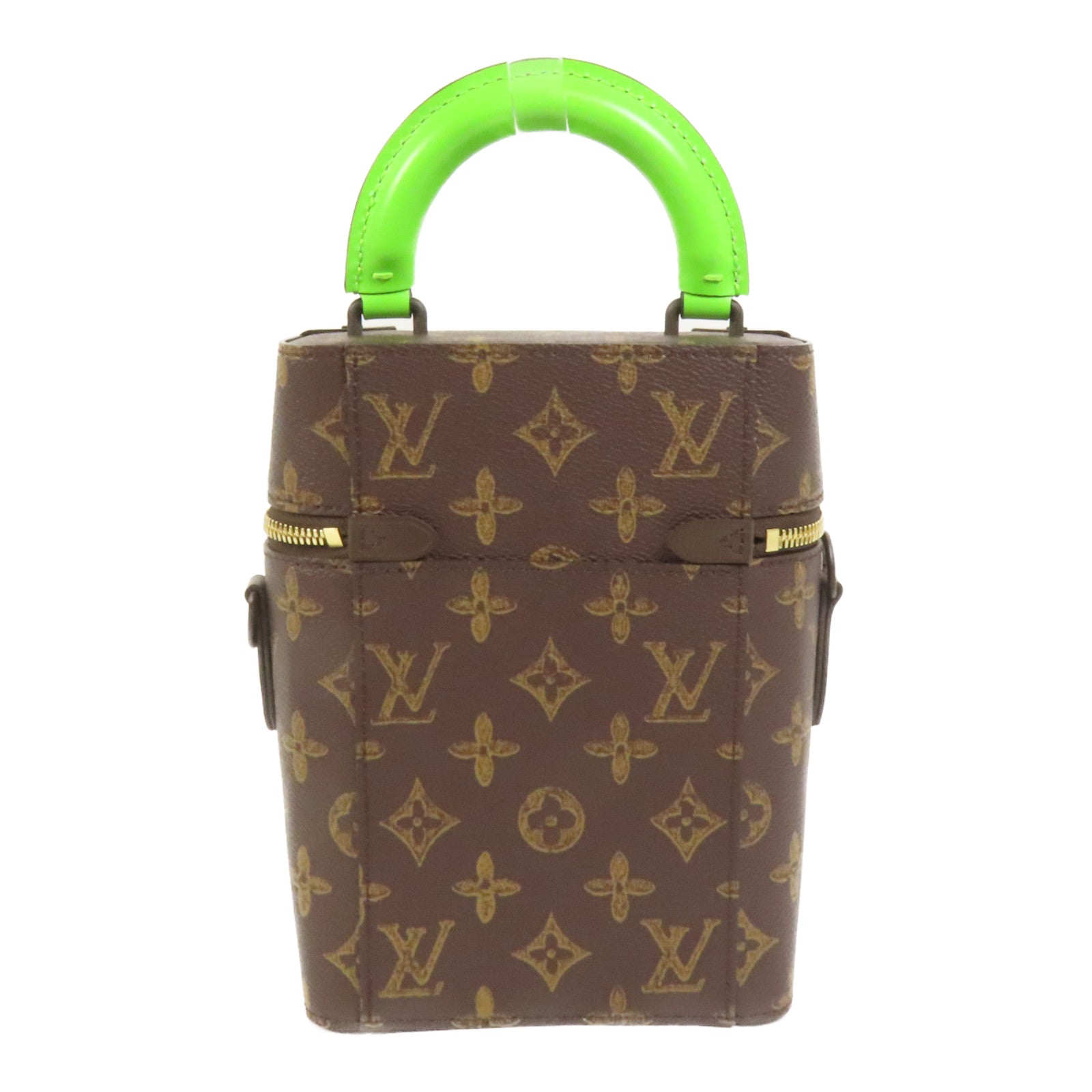 LOUIS VUITTON Monogram Vertical Box Trunk金扣手挽肩背兩用袋