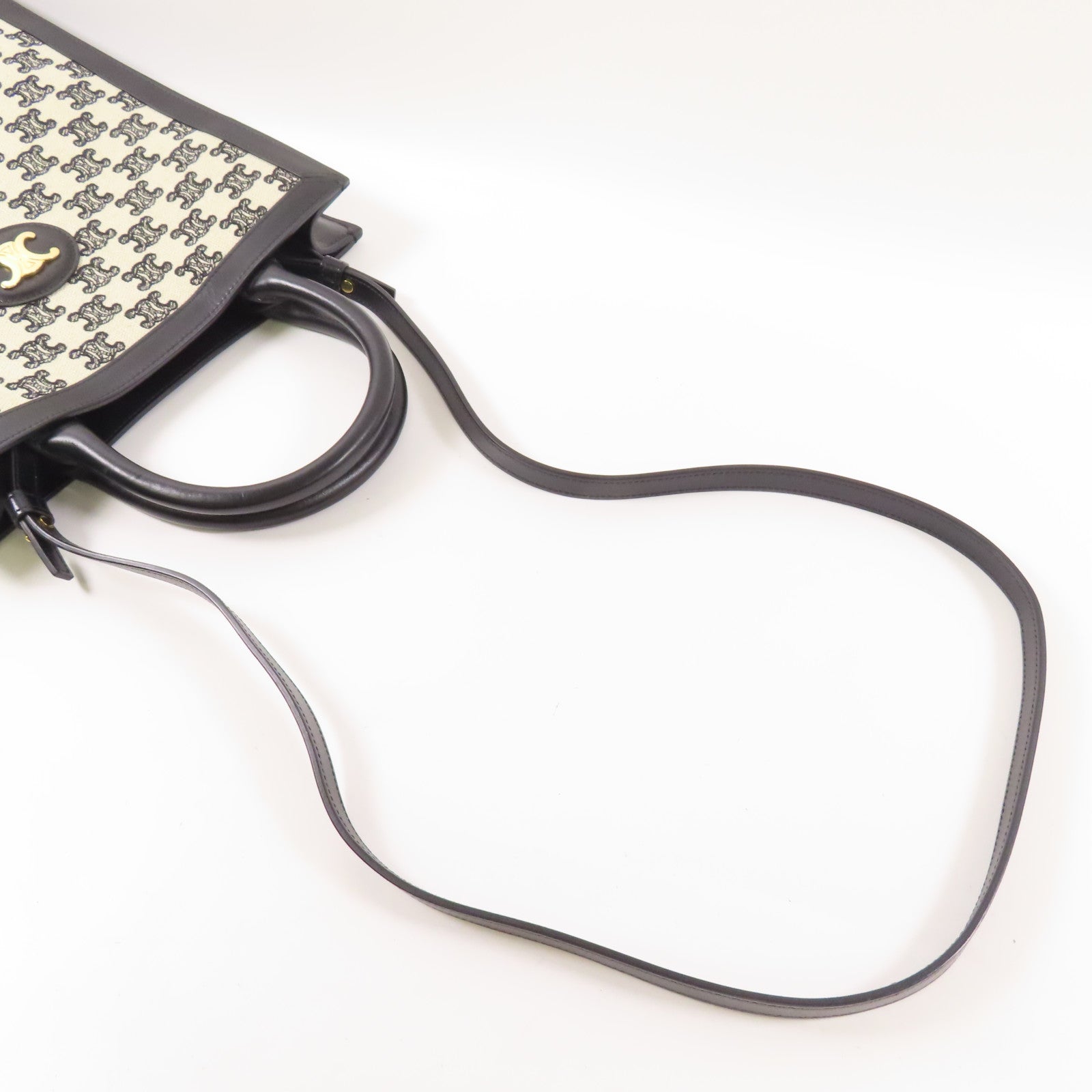 CELINE 【激減優惠】帆布/皮革2 Way Bag金扣手挽肩背兩用袋