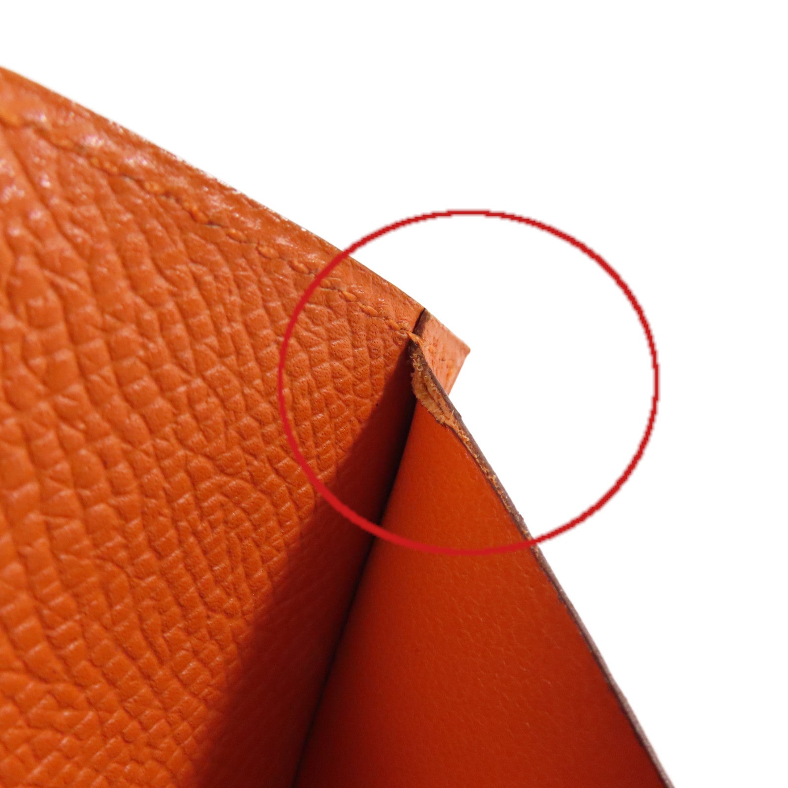 HERMES Epsom皮革Card Case卡片套Orange橙色