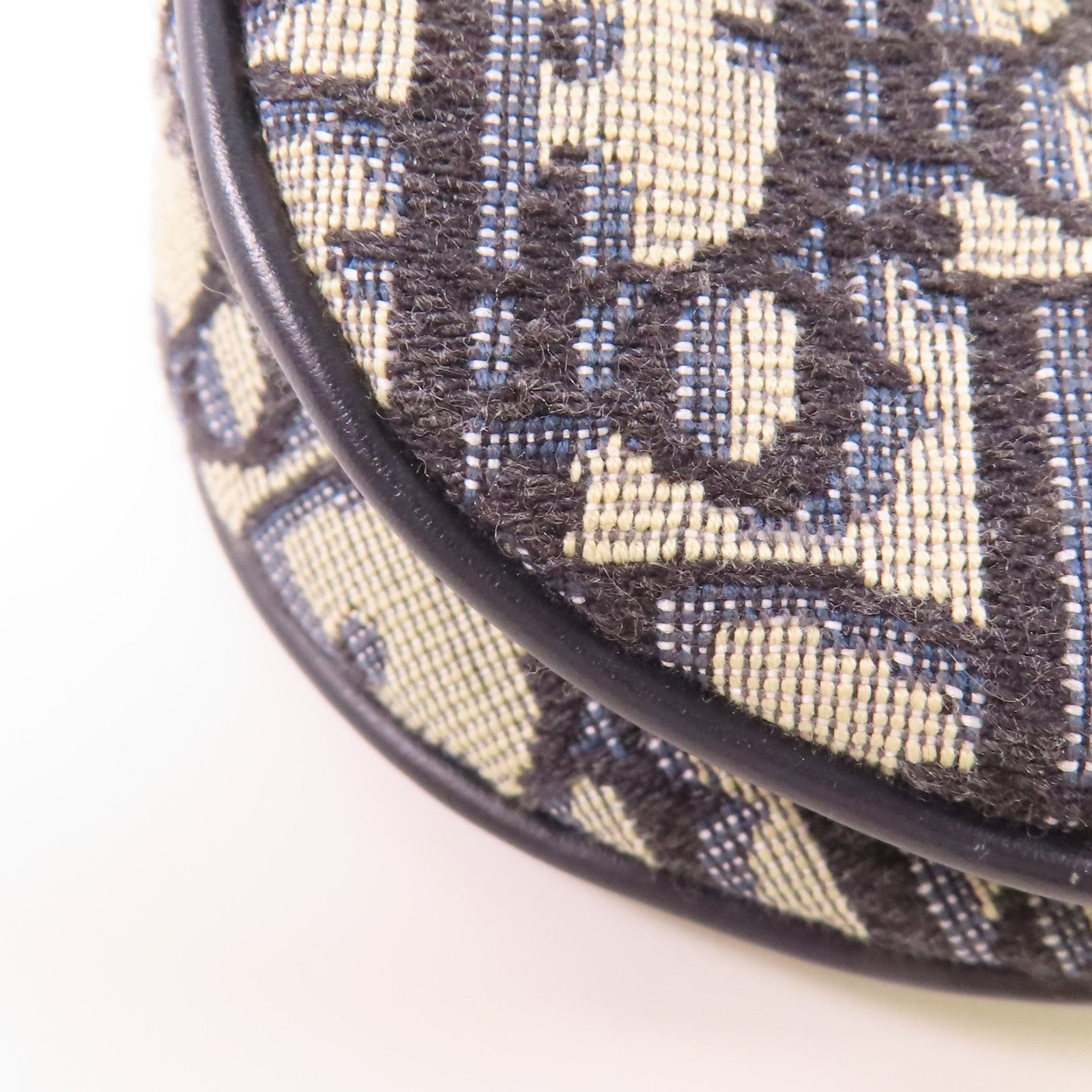 Dior 帆布Mini Saddle金扣手挽袋