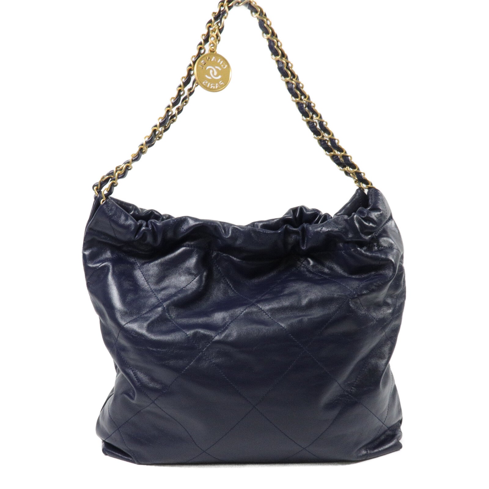 CHANEL 牛皮皮革Chanel 22 Medium鏈帶肩背袋