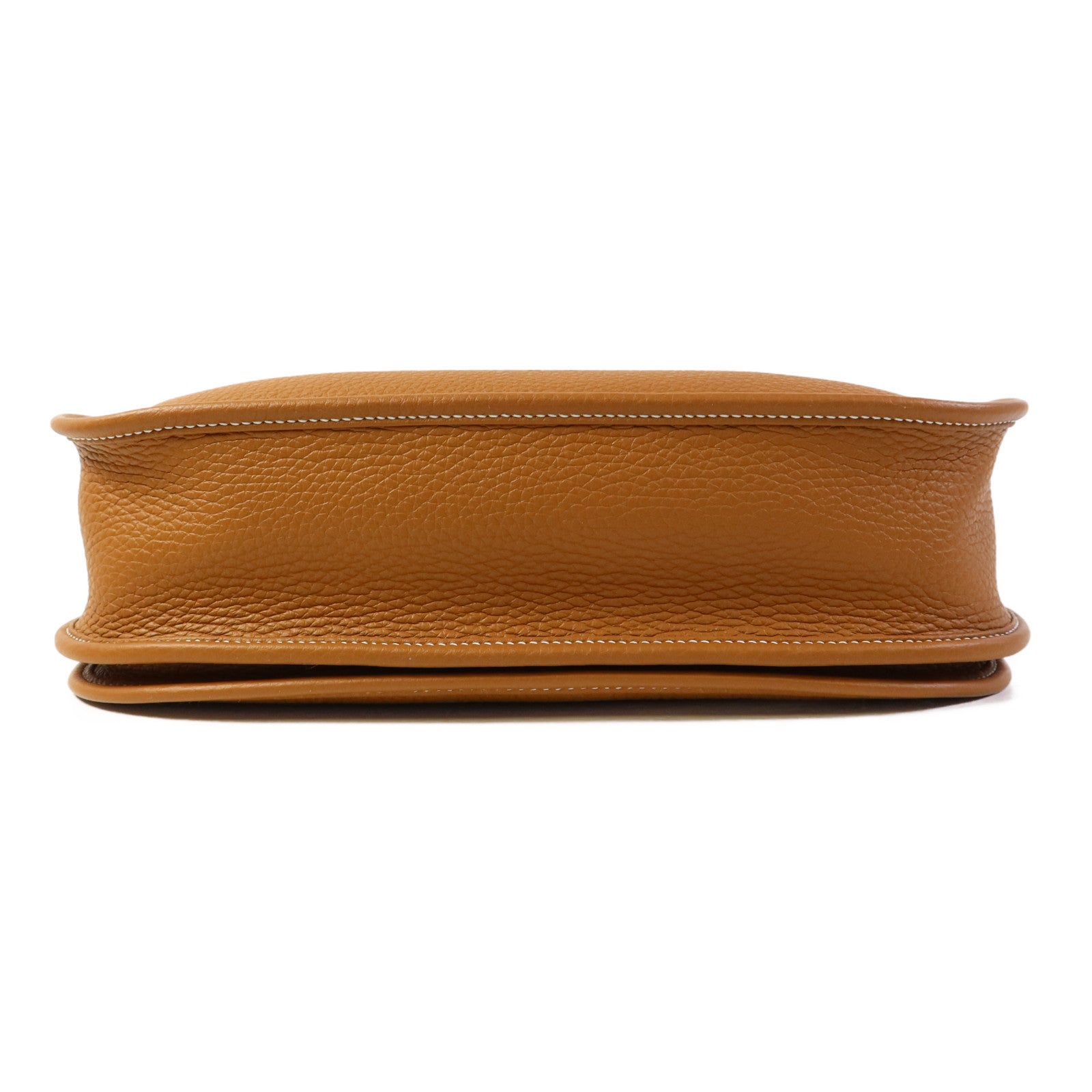HERMES Clemence皮革Evelyne PM銀扣肩背袋Gold