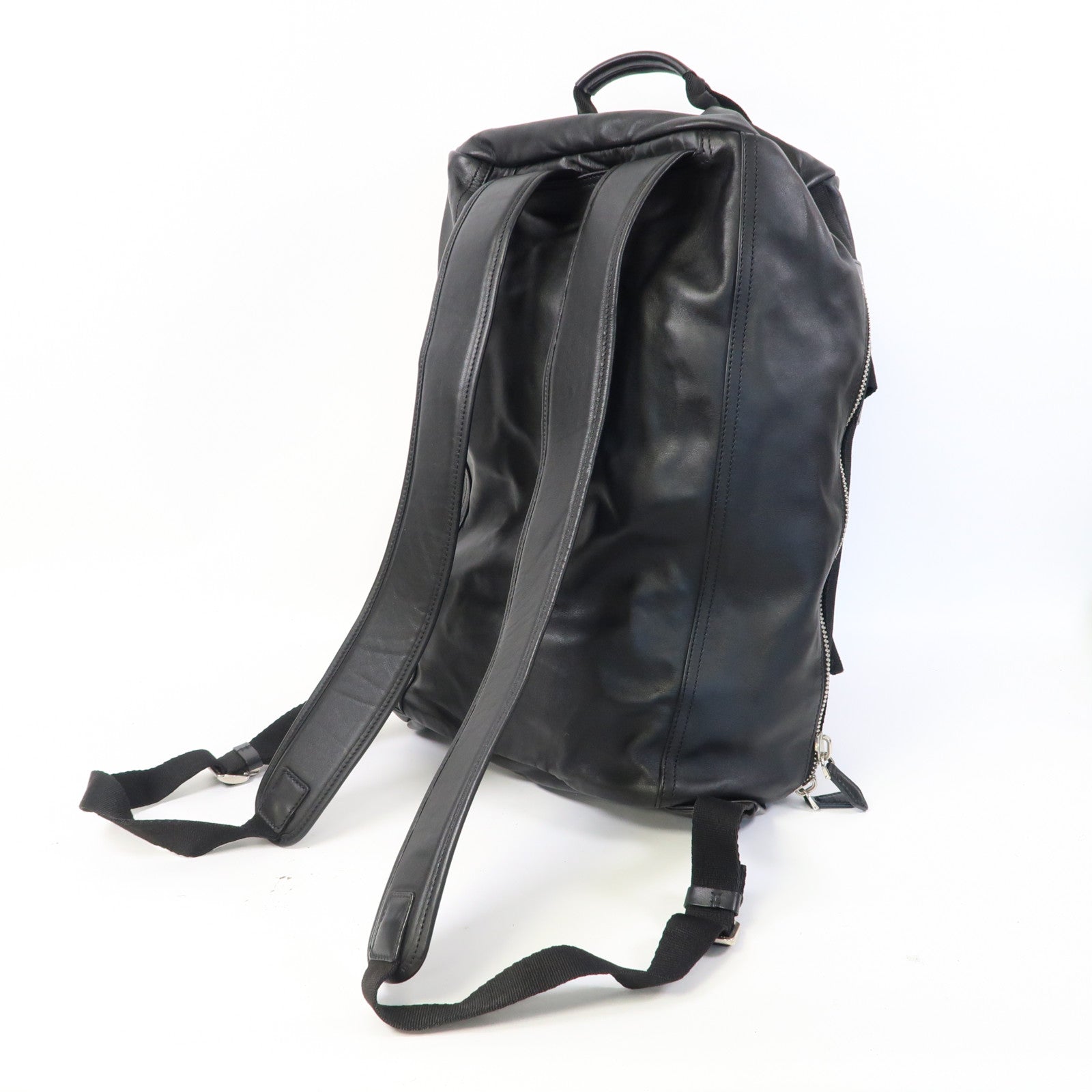 GIVENCHY 【激減優惠】羊皮皮革2 Way Star Backpack銀扣背包黑色